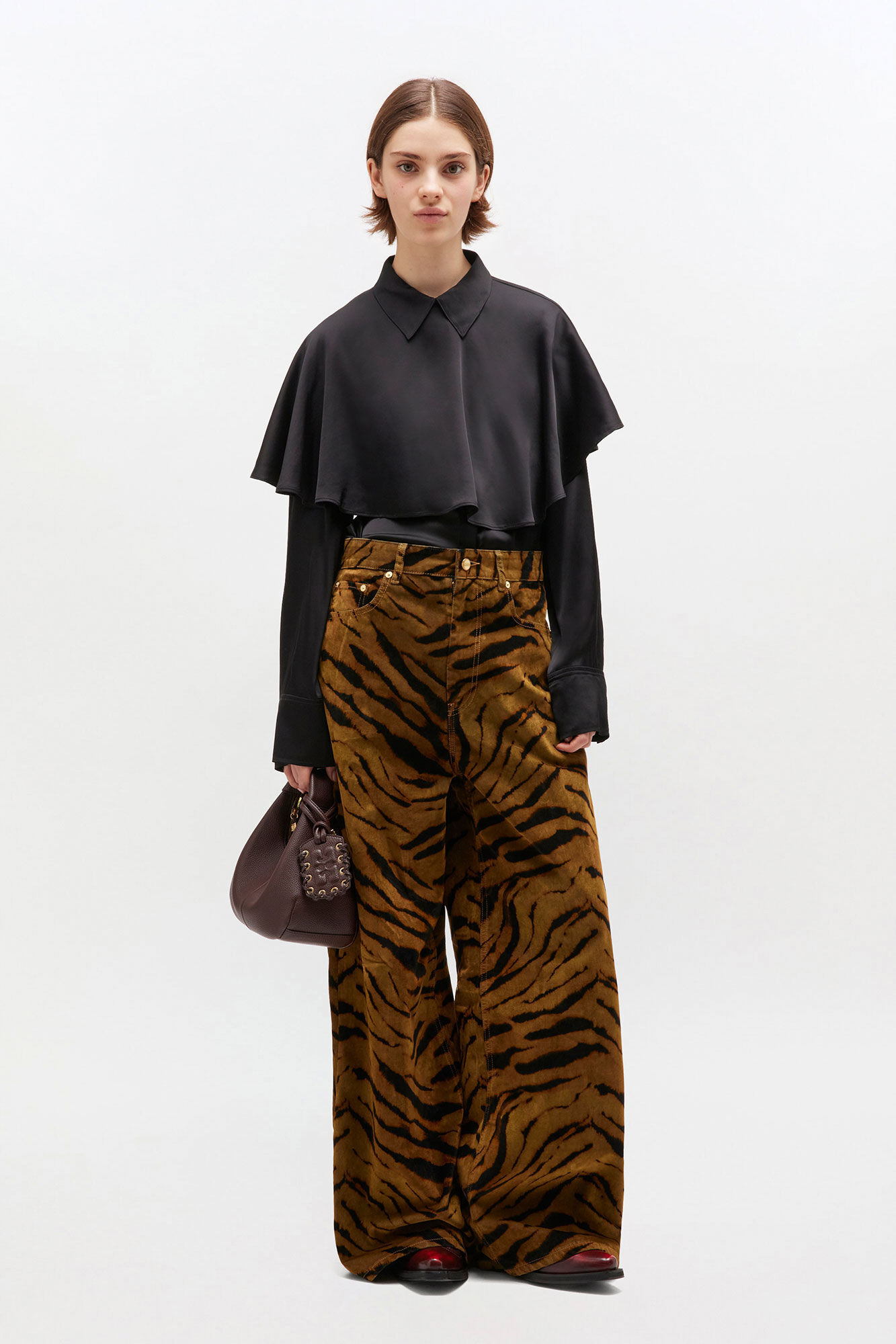BLACK CIRCLE COLLAR SHIRT - 3
