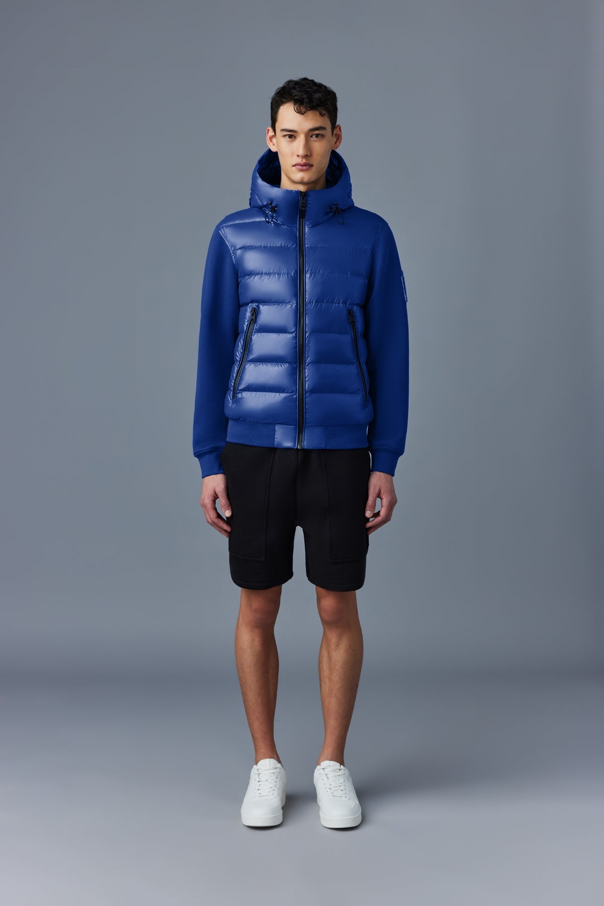 FRANK Double-face jersey bomber jacket with hood - 2