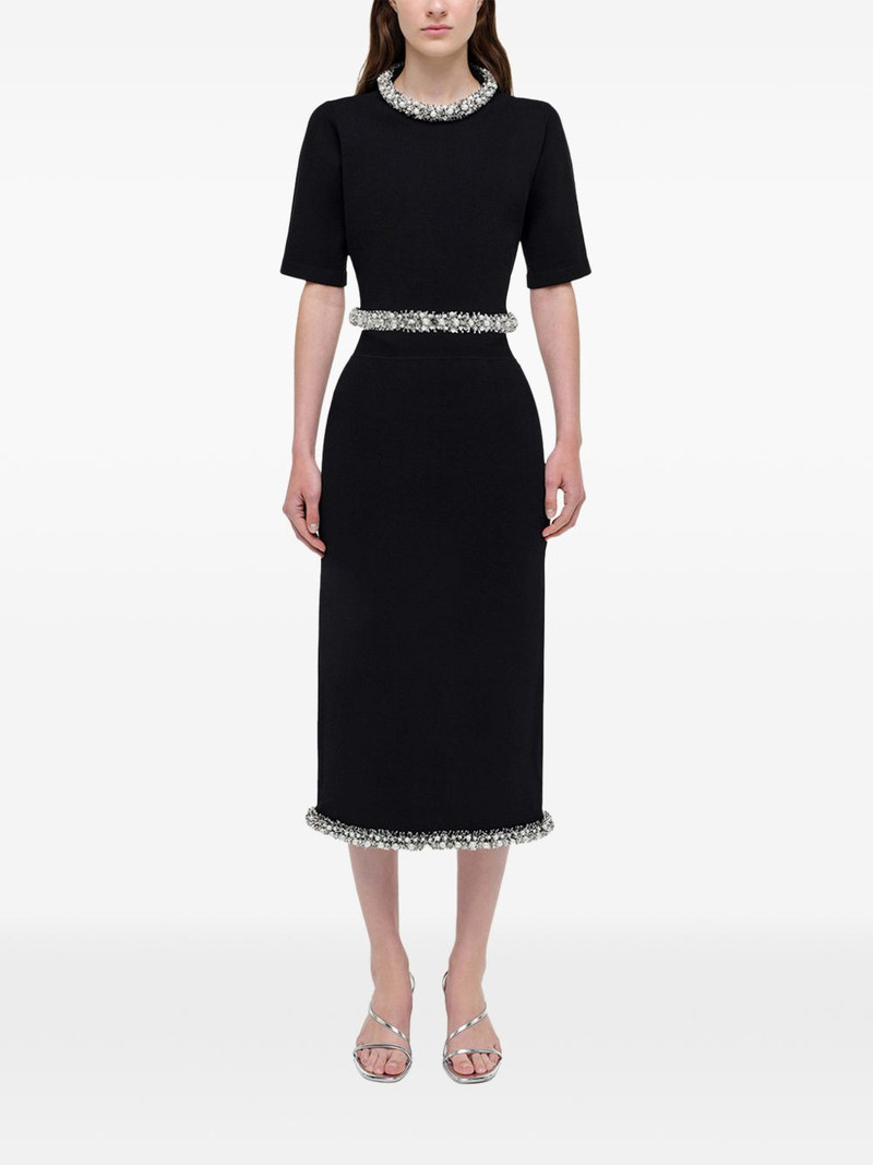 SIMKHAI Idina embellished midi skirt outlook