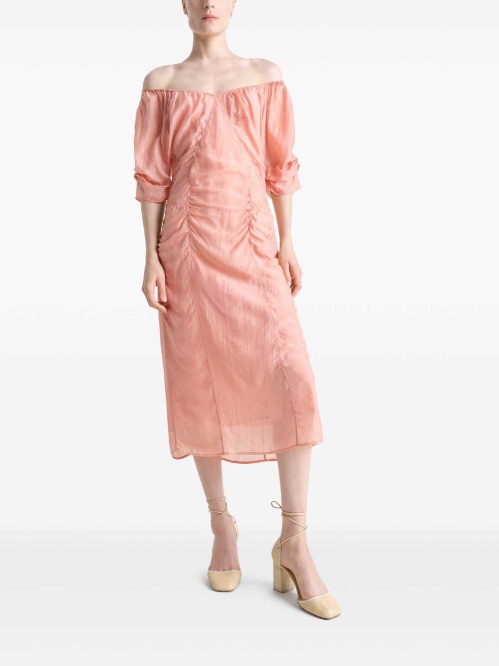 chiffon midi dress - 2