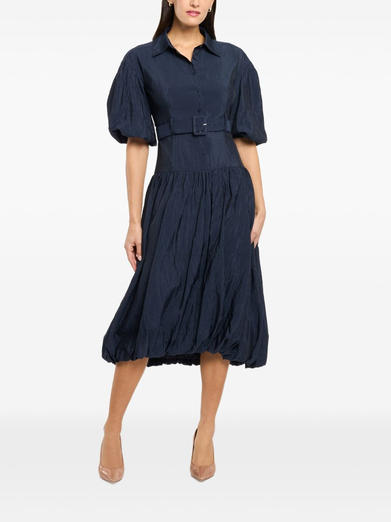 Cinq à Sept Daliah puff-sleeve belted midi dress outlook