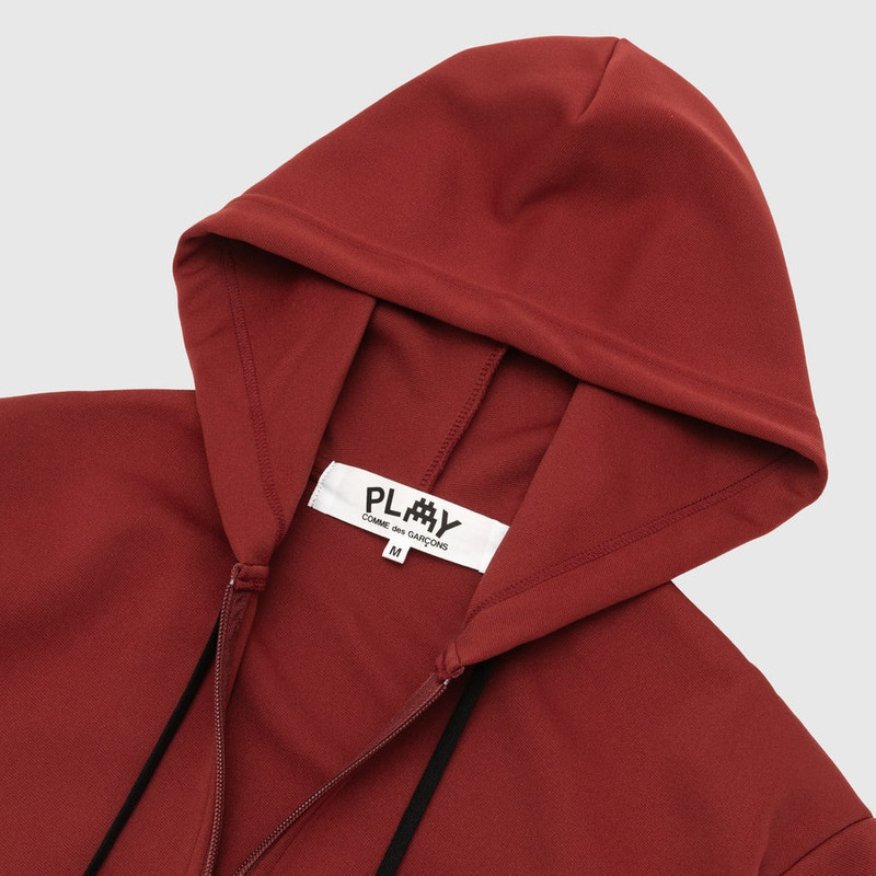 Comme des Garçons PLAY PIXELATED RED HEART ZIPPERED HOODY X INVADER outlook