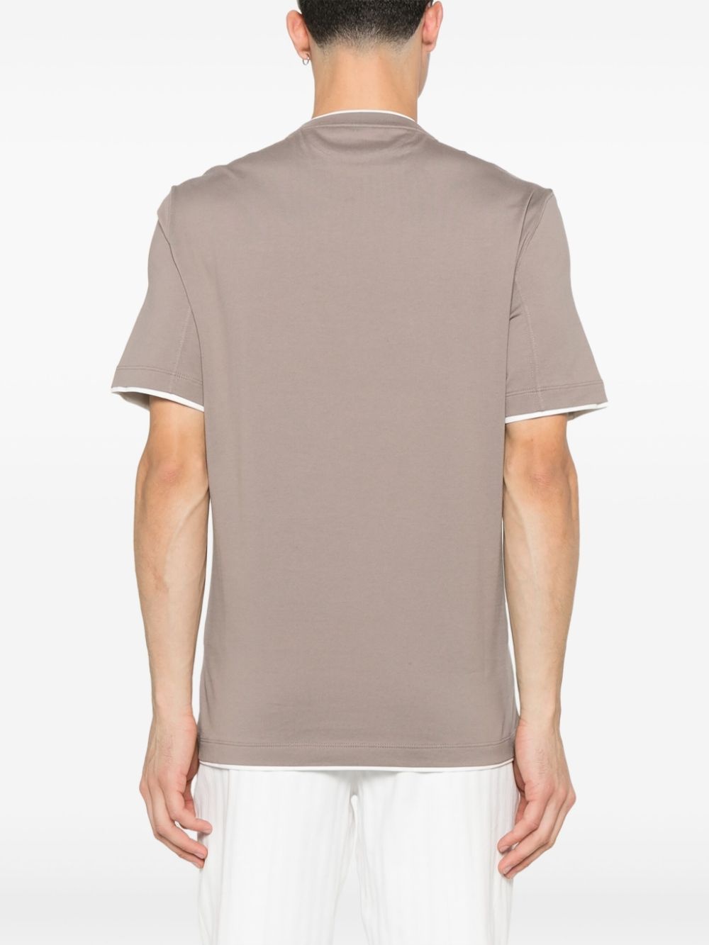 layered-detail T-shirt - 3