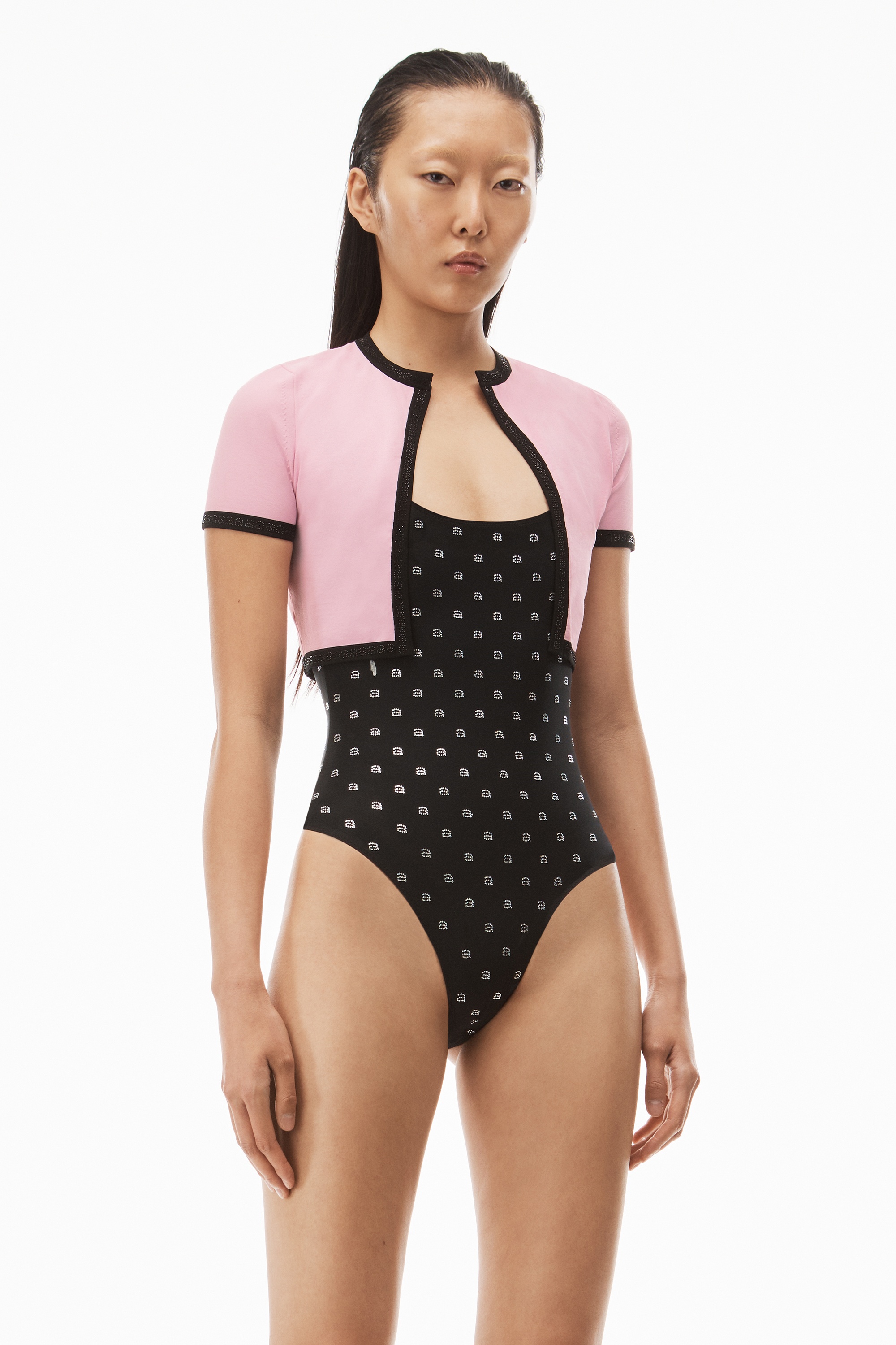 CROPPED CARDIGAN IN COMPACT NYLON - 2