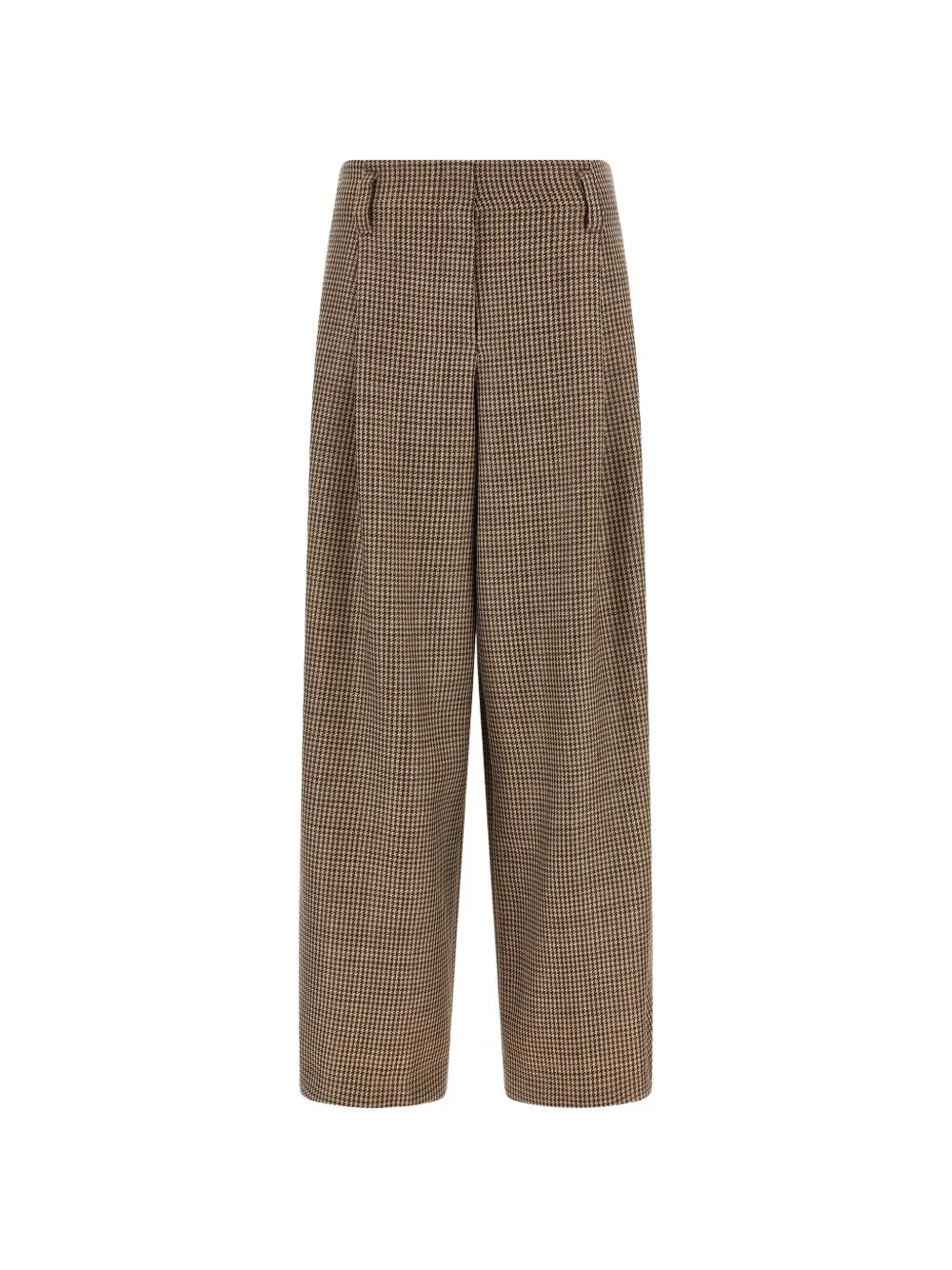check-pattern tailored trousers - 1