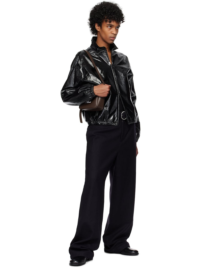 courrèges Black Tracksuit Vinyl Bomber Jacket outlook