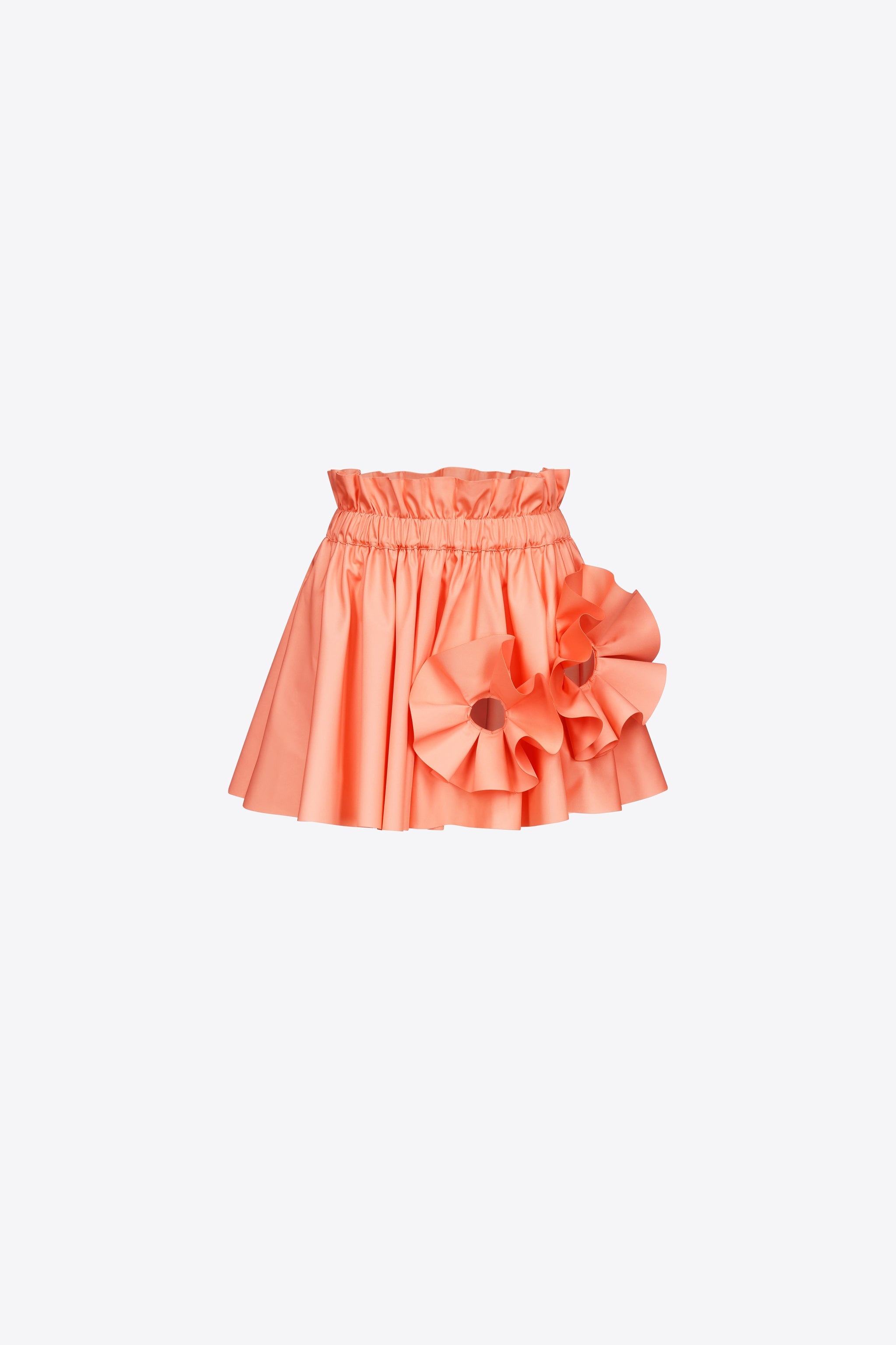 RUFFLE FLOWER MINI SKIRT - 1