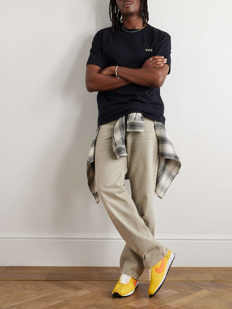 A.P.C. Logo-Flocked Cotton-Jersey T-Shirt outlook