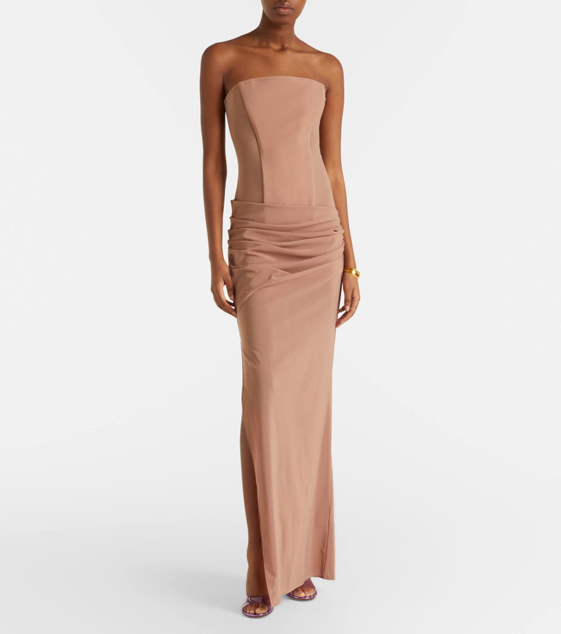 ALEX PERRY Semi-sheer strapless gown outlook