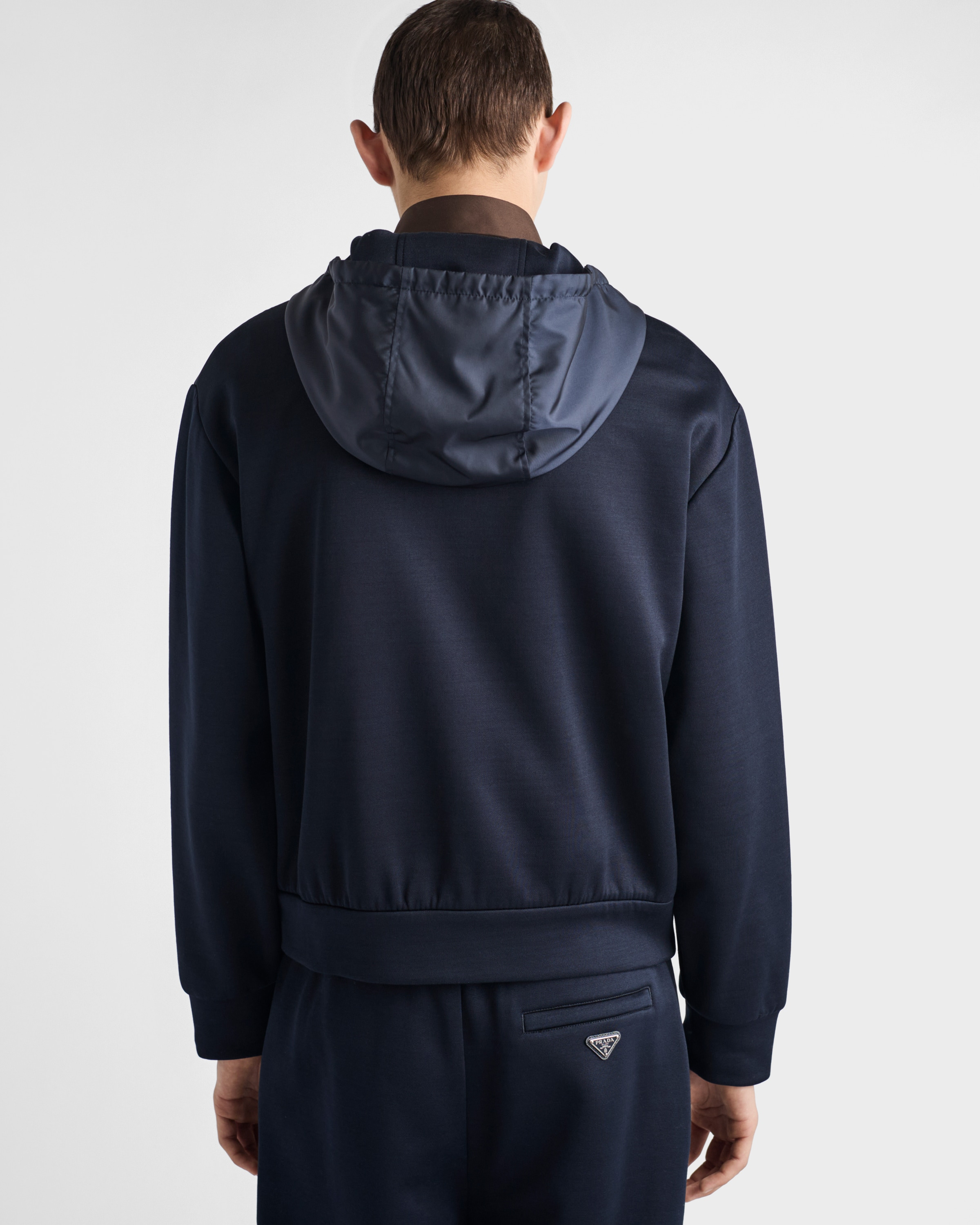 Technical cotton and Re-Nylon hoodie - 5