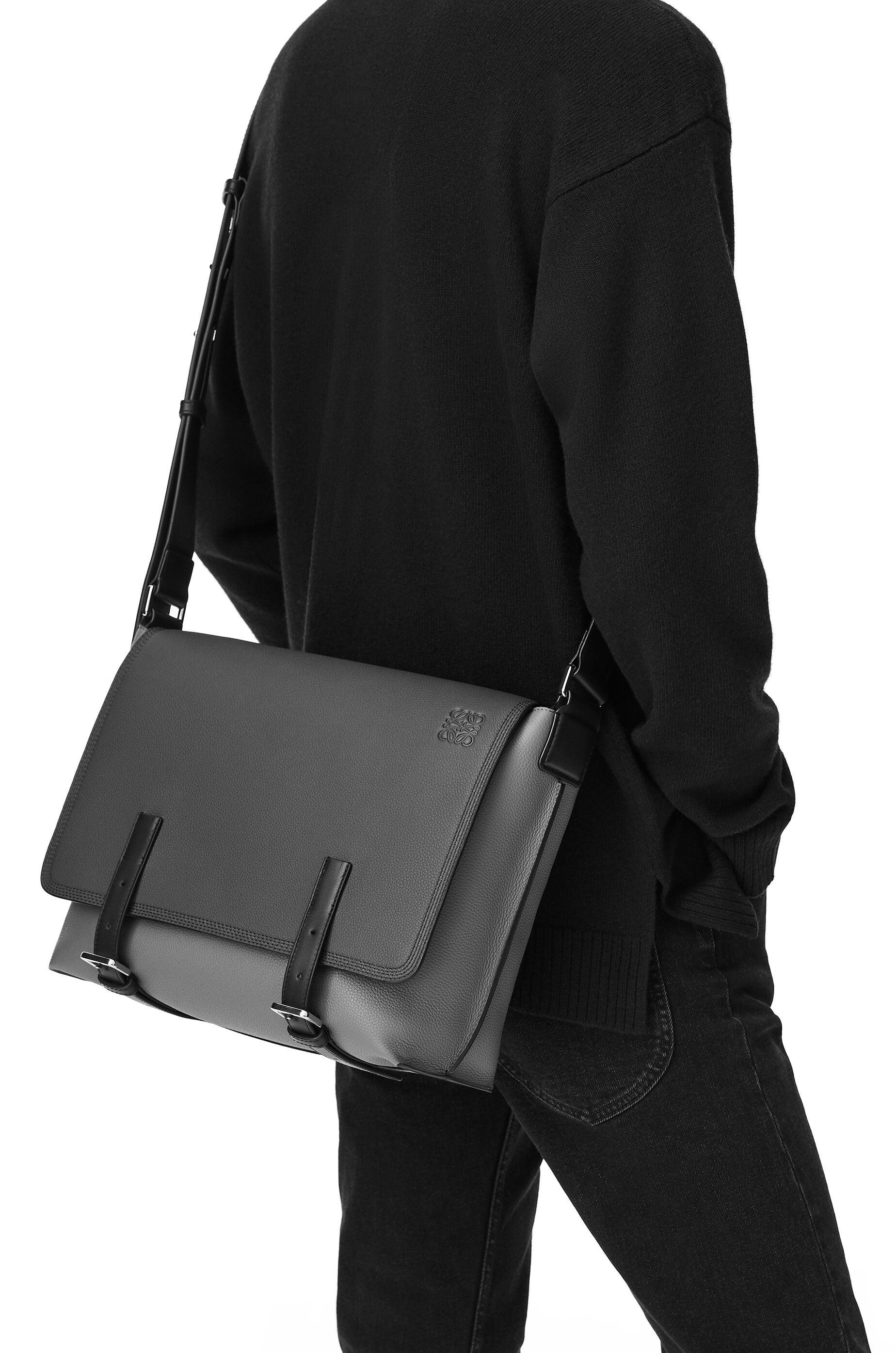 Military Messenger Bag in soft grained calfskin - 2