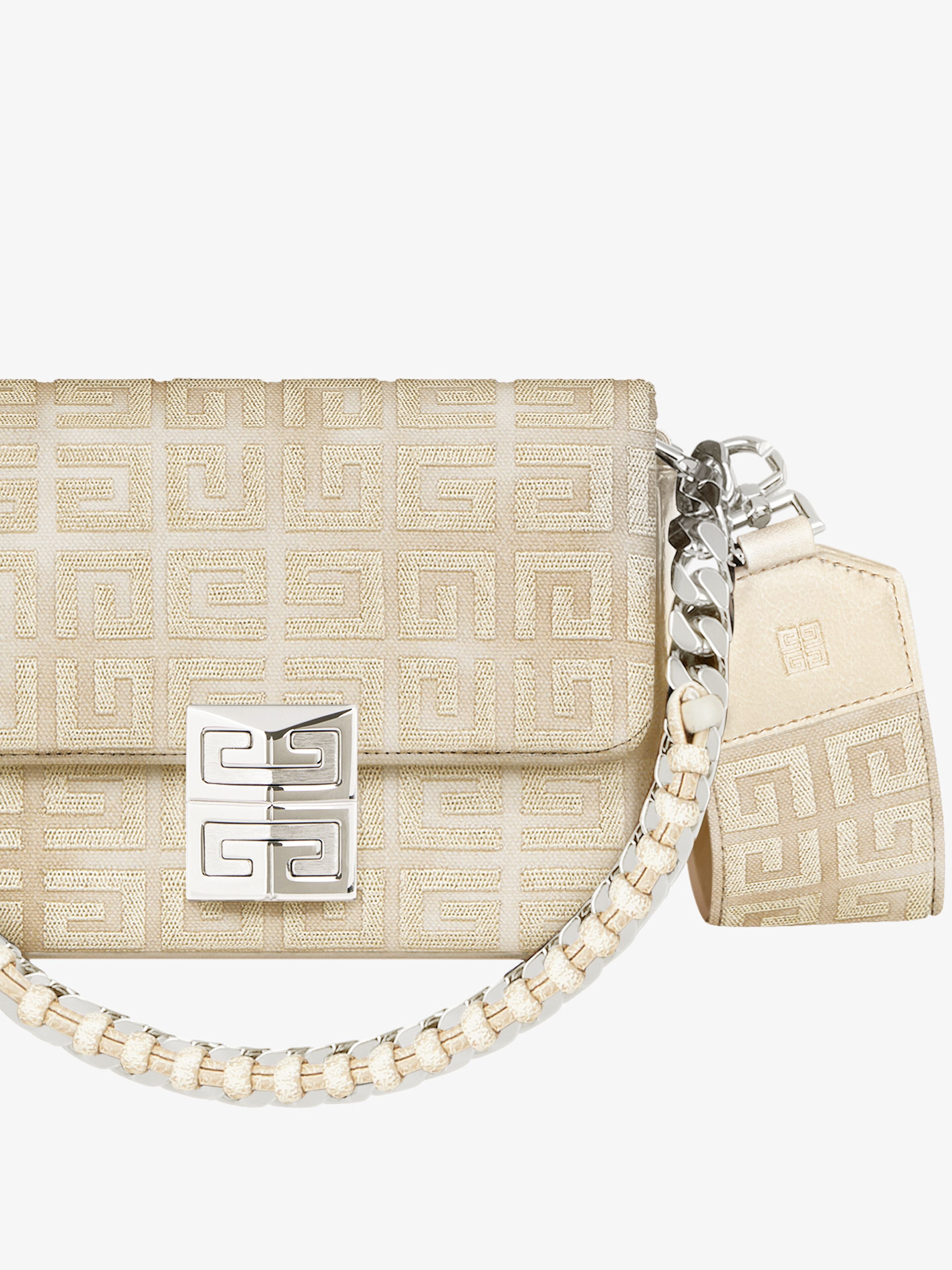 SMALL 4G BAG IN LUREX EMBROIDERY WITH CHAIN - 6