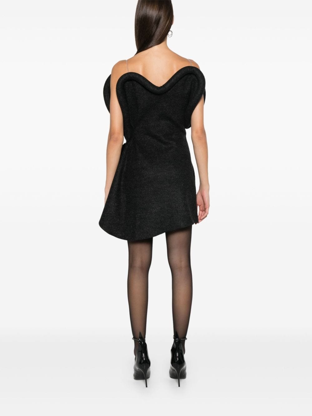 3D detail mini dress - 4