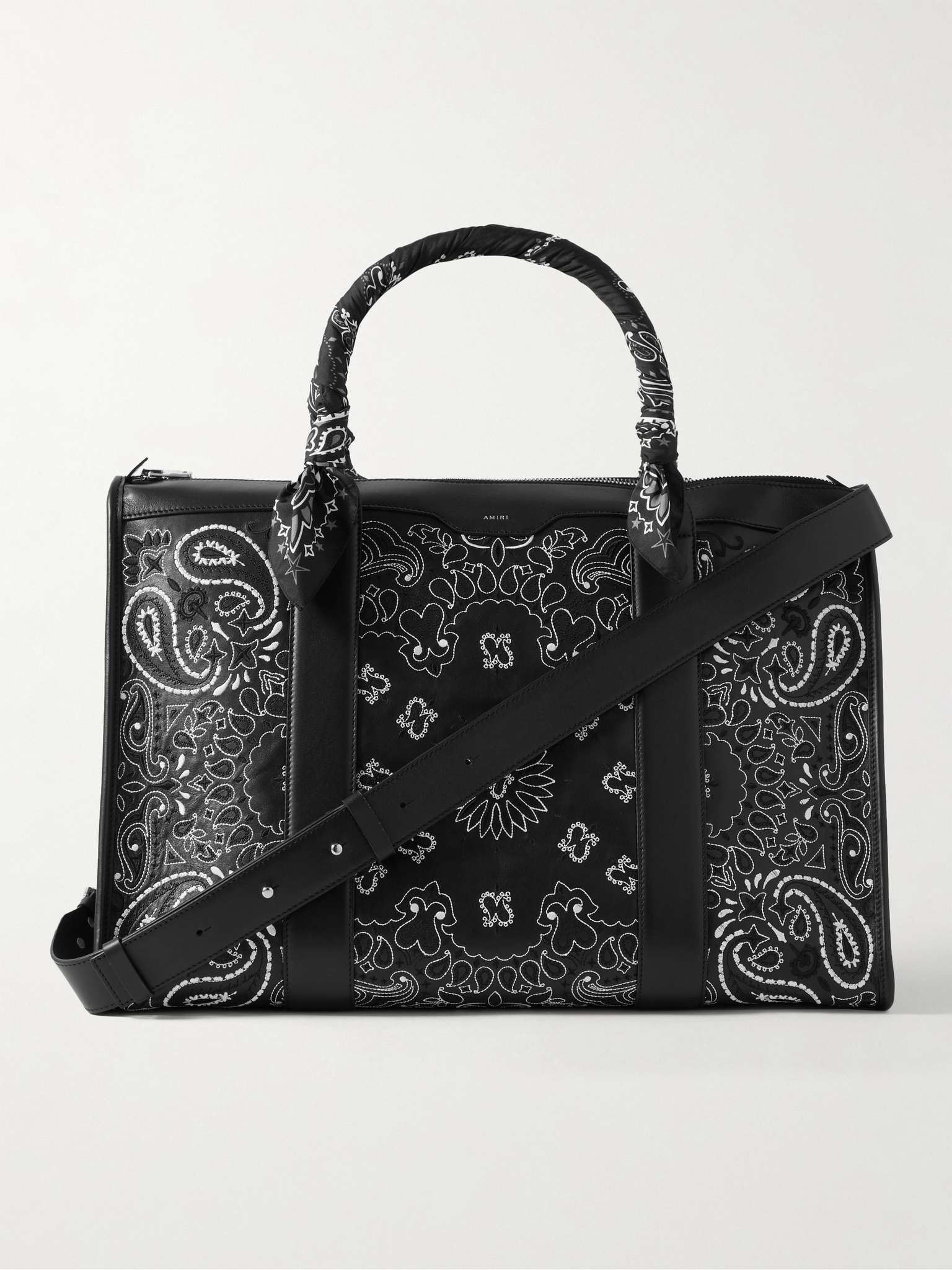 Embroidered Leather Holdall - 1