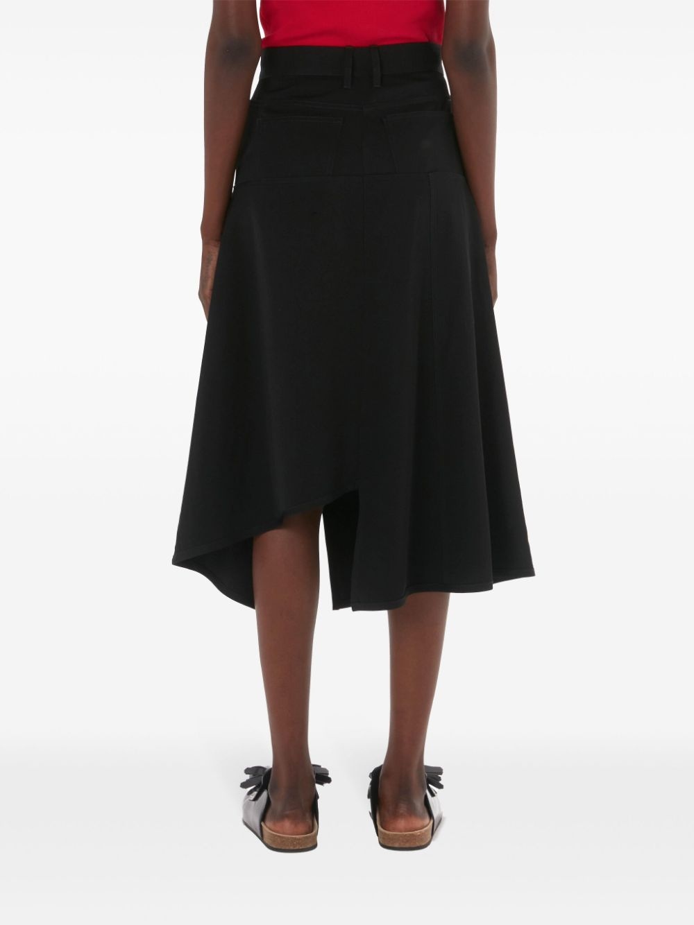 hanky-hem asymmetric skirt - 4