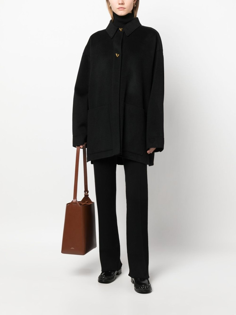 AERON straight-leg rib-knit trousers outlook