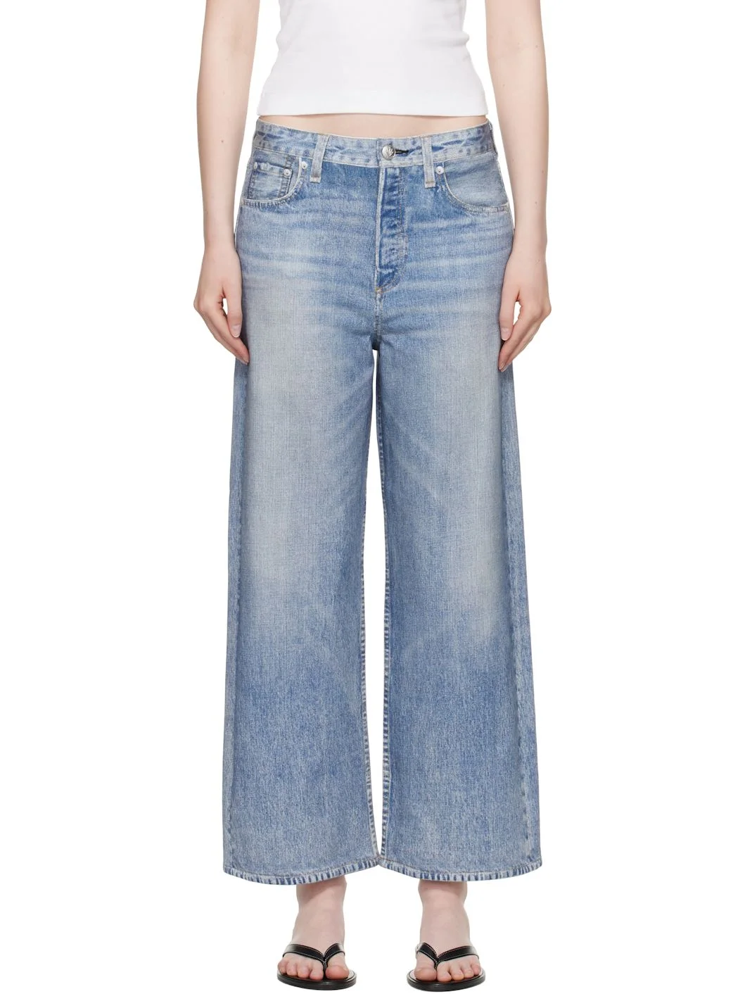 Blue Wide Miramar Andi Sweatpants - 1