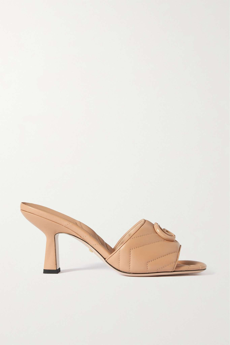 Marmont logo-embellished quilted leather mules - 1
