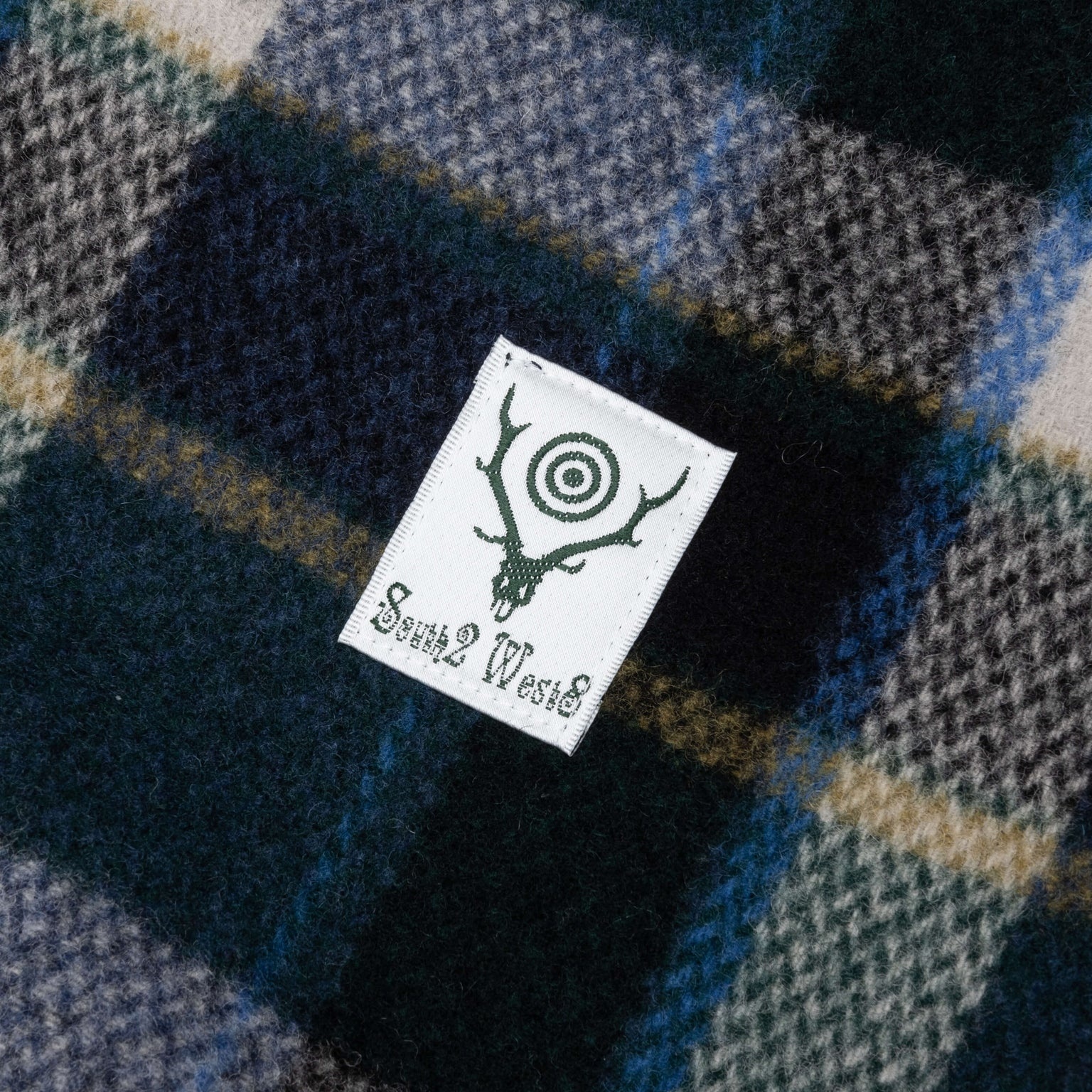 WOOL MELTON PLAID COACH JACKET - GREEN - 3
