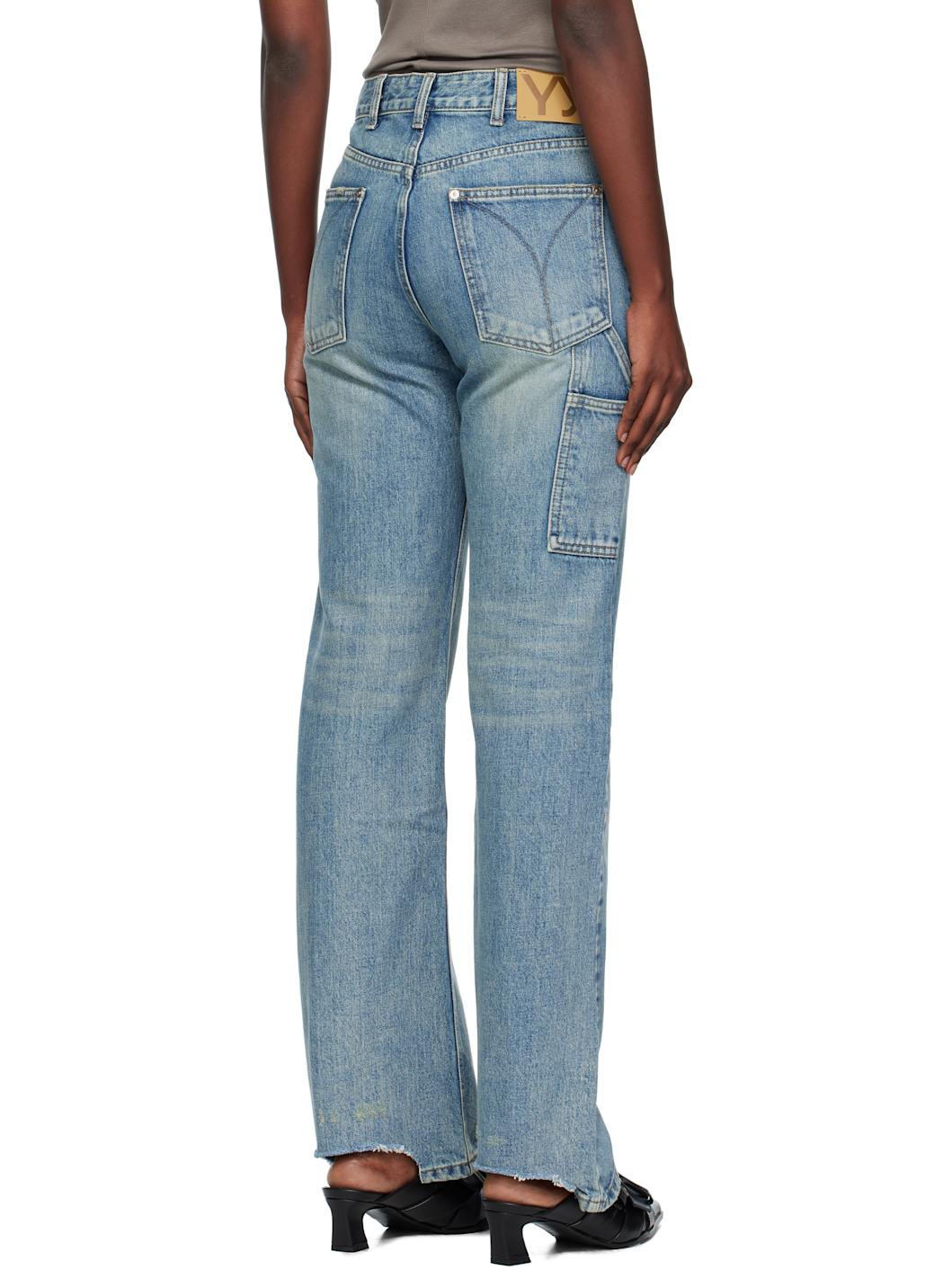 Blue Trucker Jeans - 3