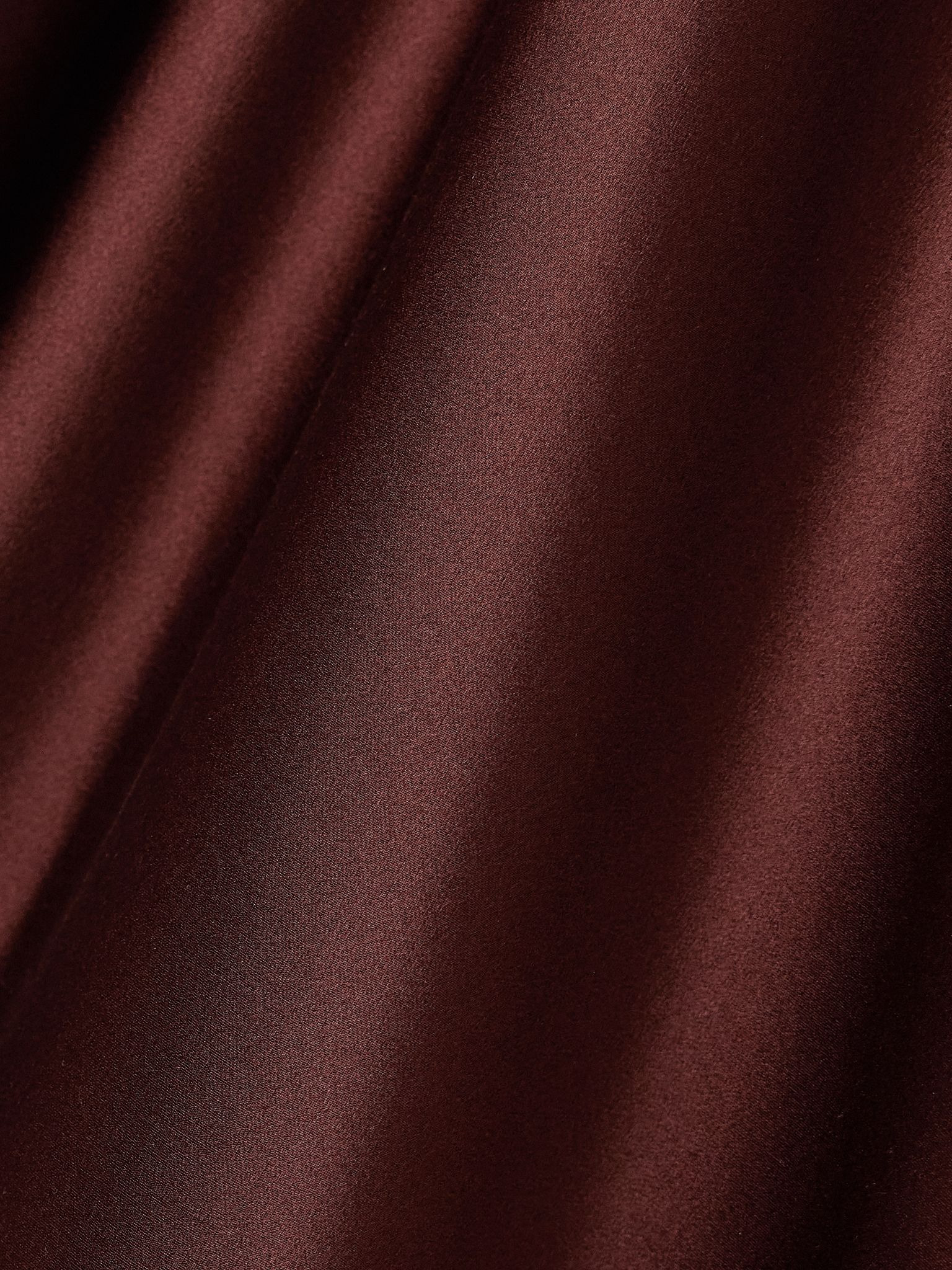 Coraline corded lace-trimmed silk-satin maxi dress Brown - 4