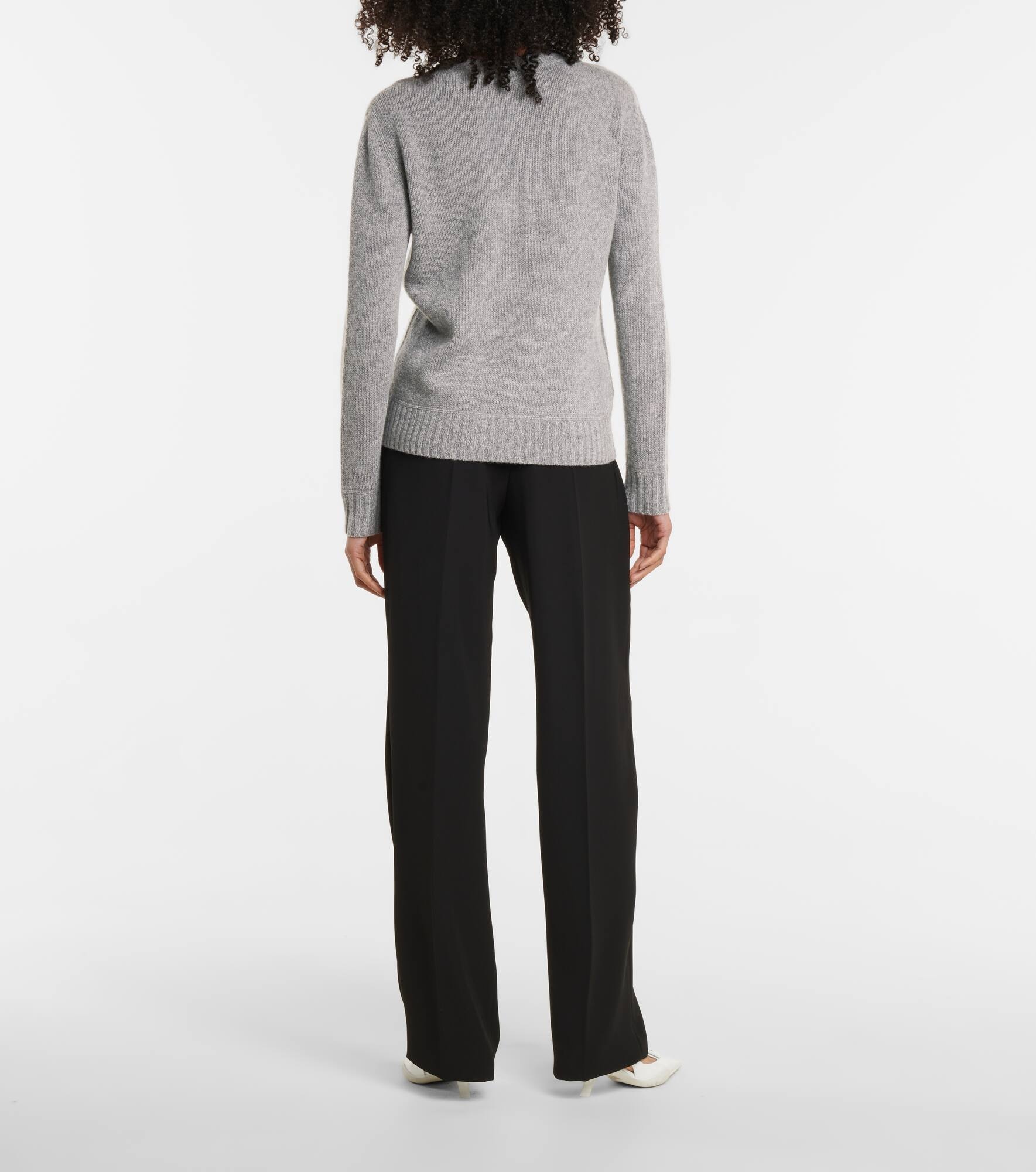 Logo wool and cashmere sweater - 3
