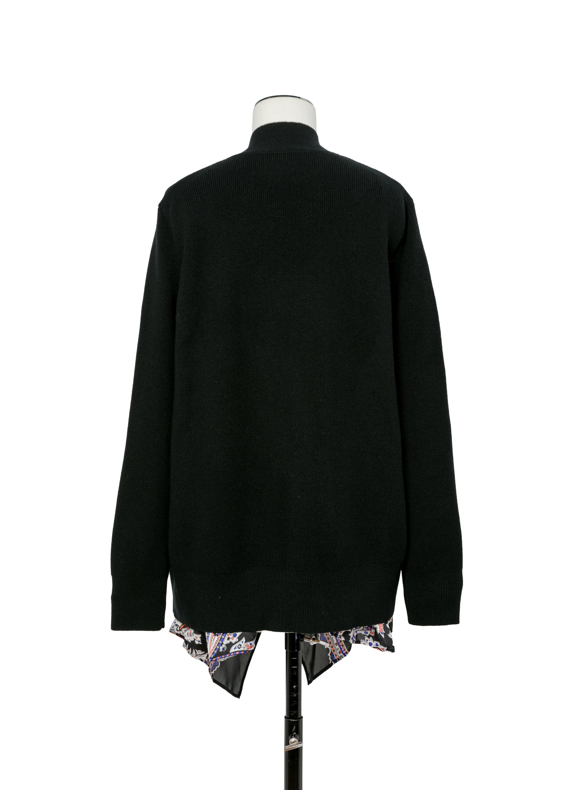 Paisley Print x Wool Knit Cardigan - 4
