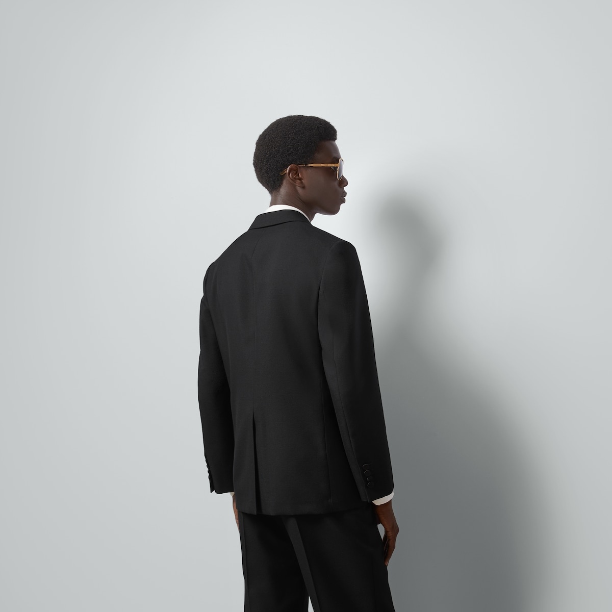 Wool twill jacket with Interlocking G - 6