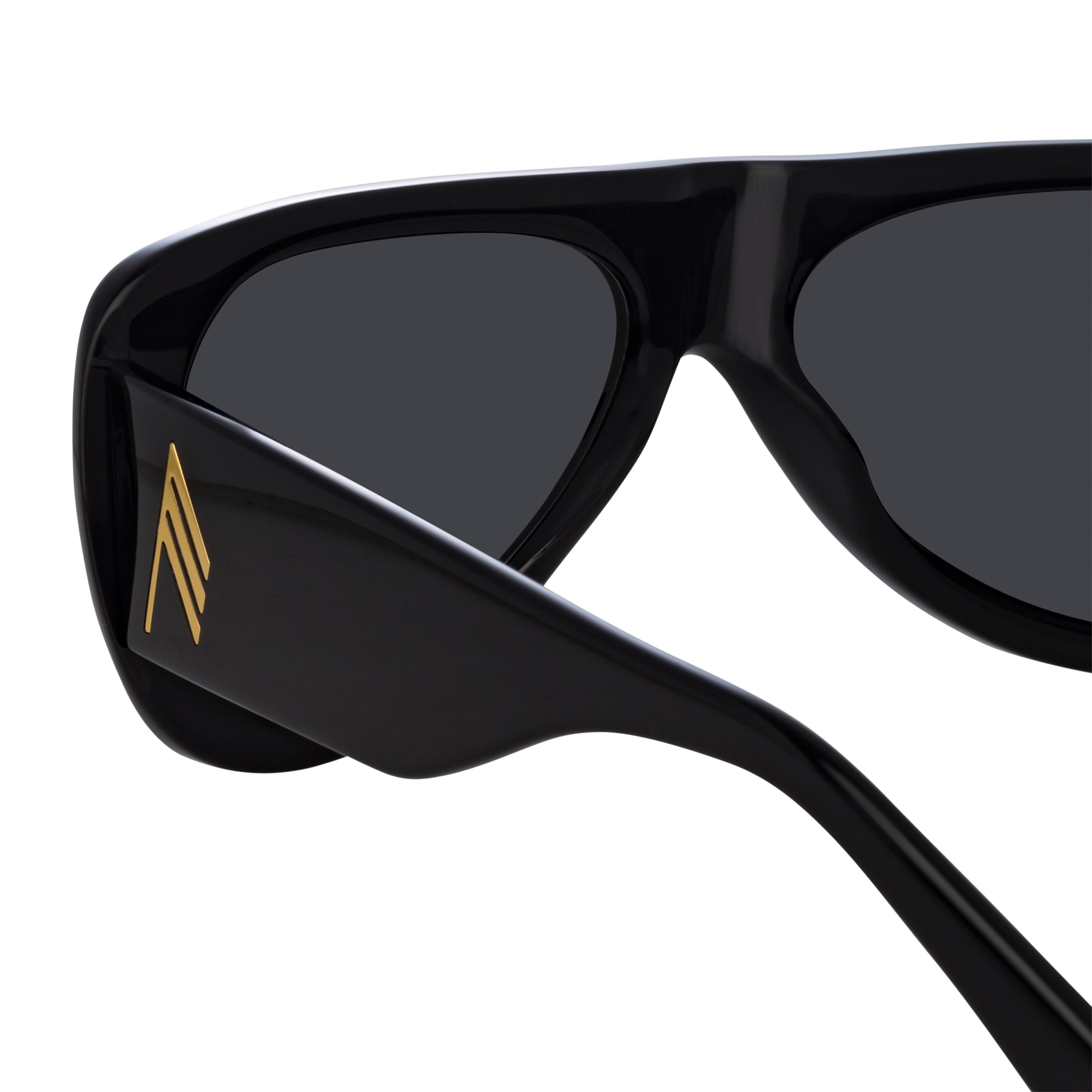 THE ATTICO EDIE AVIATOR SUNGLASSES IN BLACK - 3