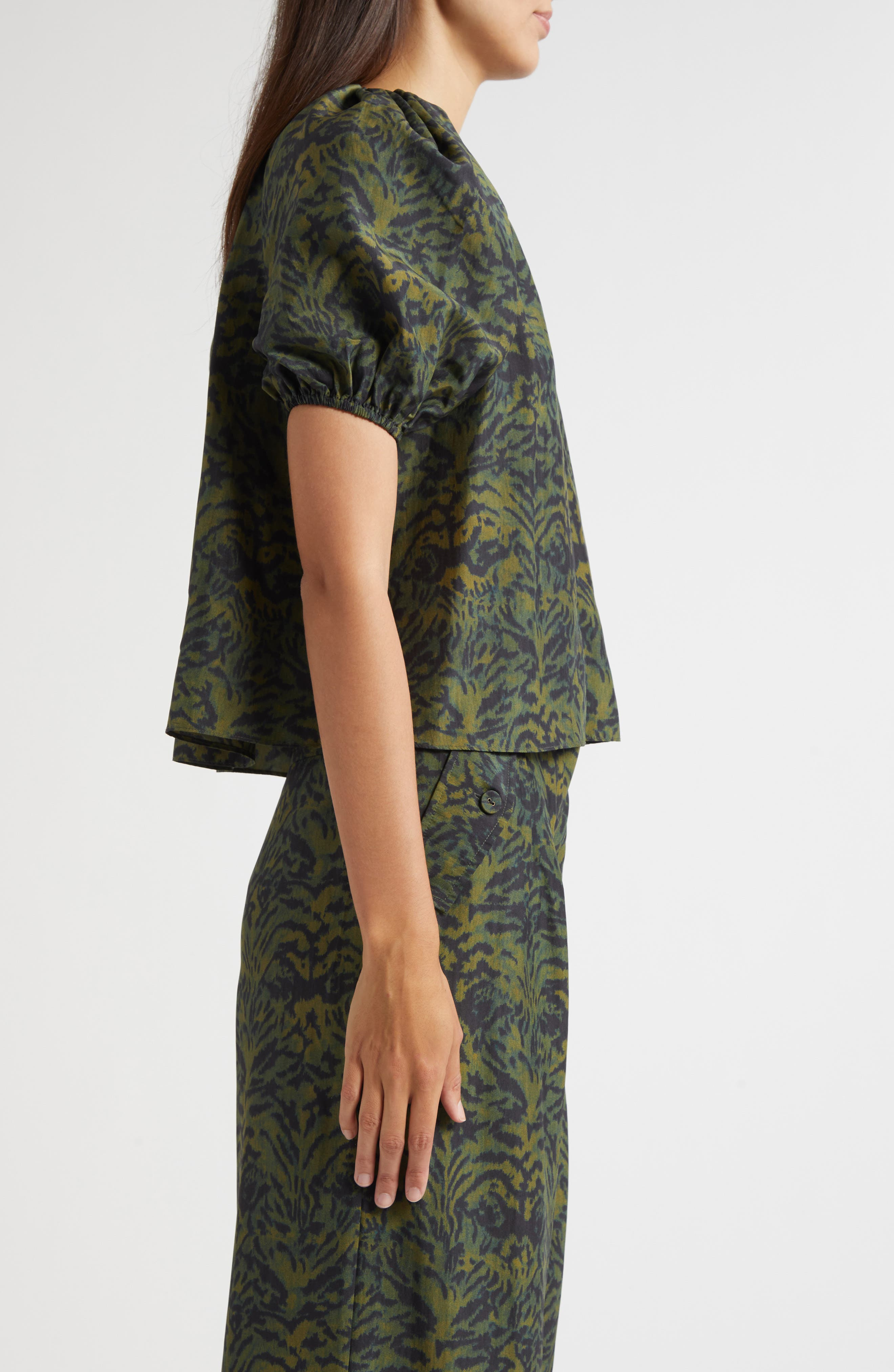 Ulla Johnson Talie Puff Sleeve Top in Desert Jasper at Nordstrom - 4