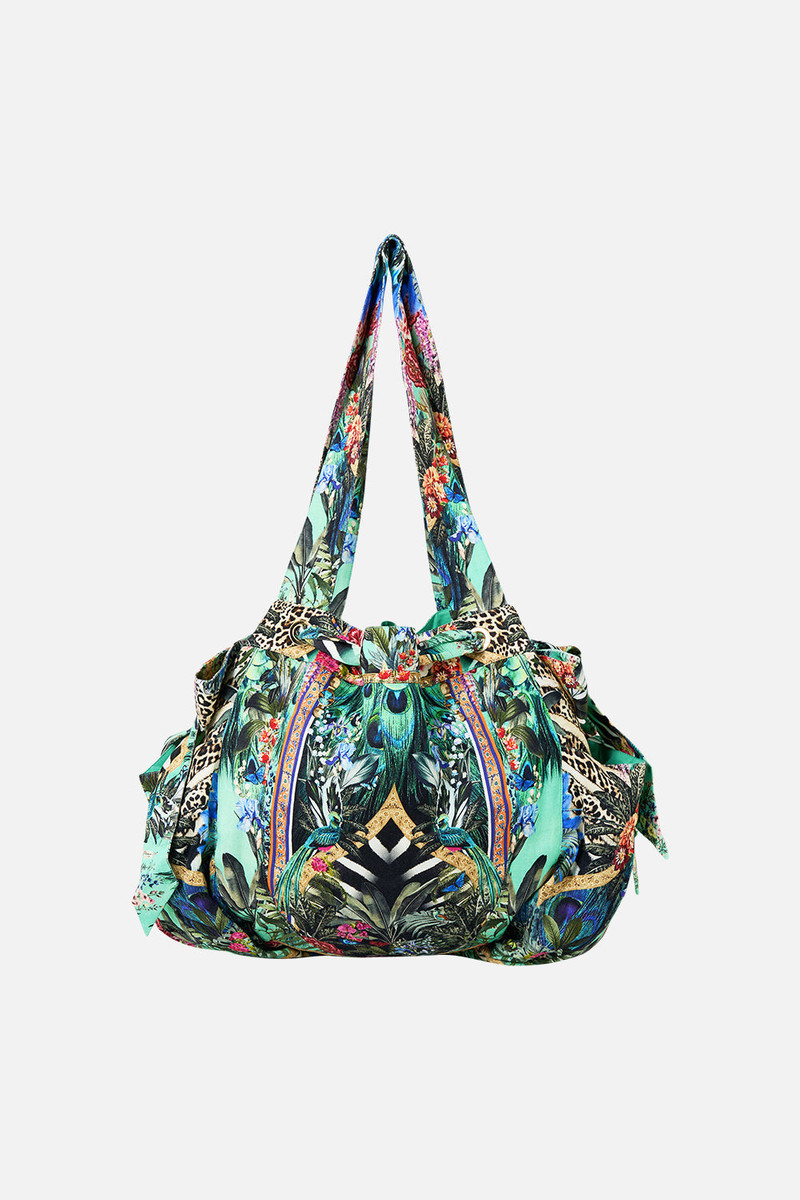 CAMILLA DRAWSTRING BOW BEACH BAG outlook