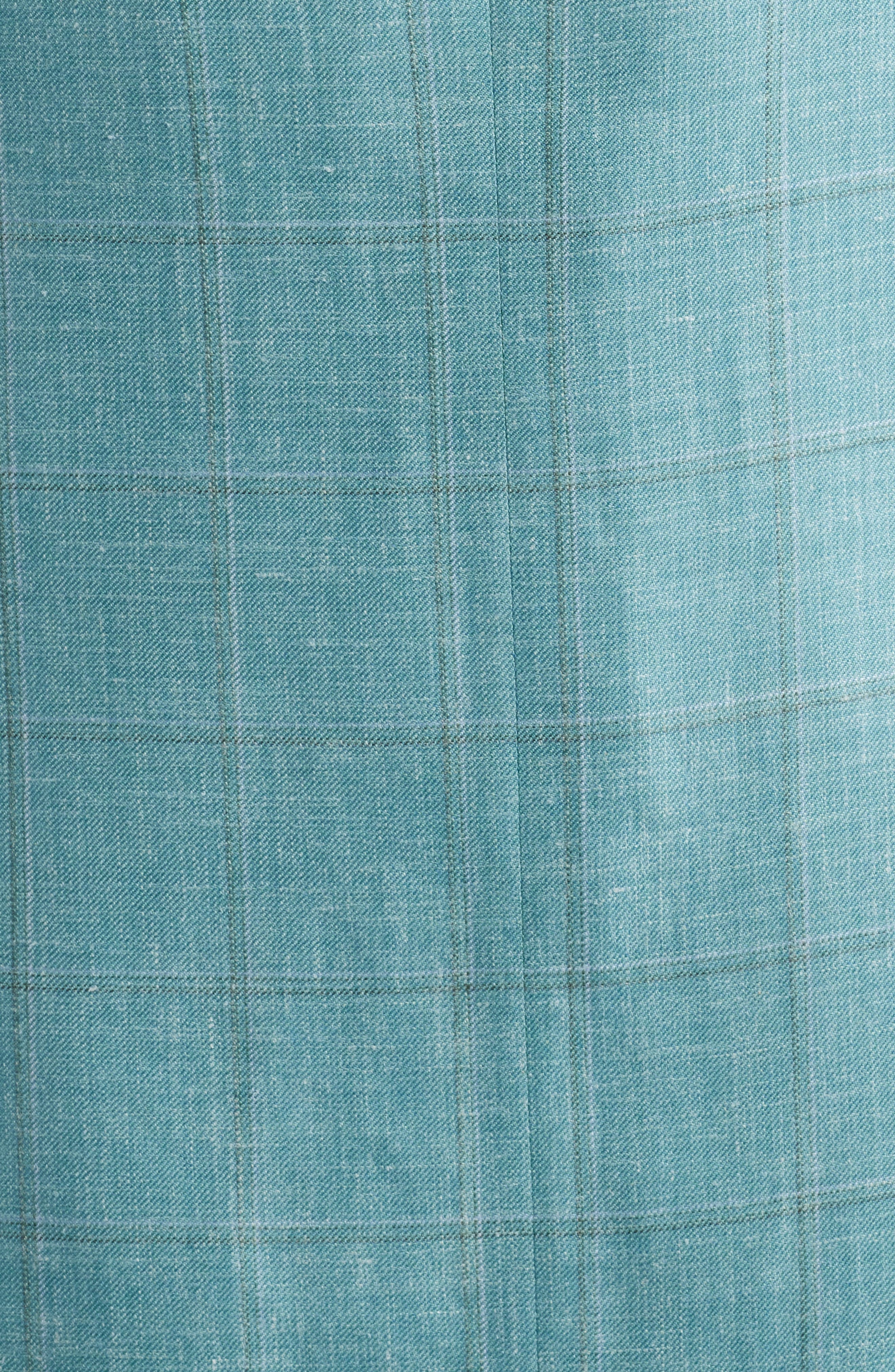 Canali Siena Regular Fit Green Windowpane Check Cashmere & Linen Blend Sport Coat in Bright Green at - 5