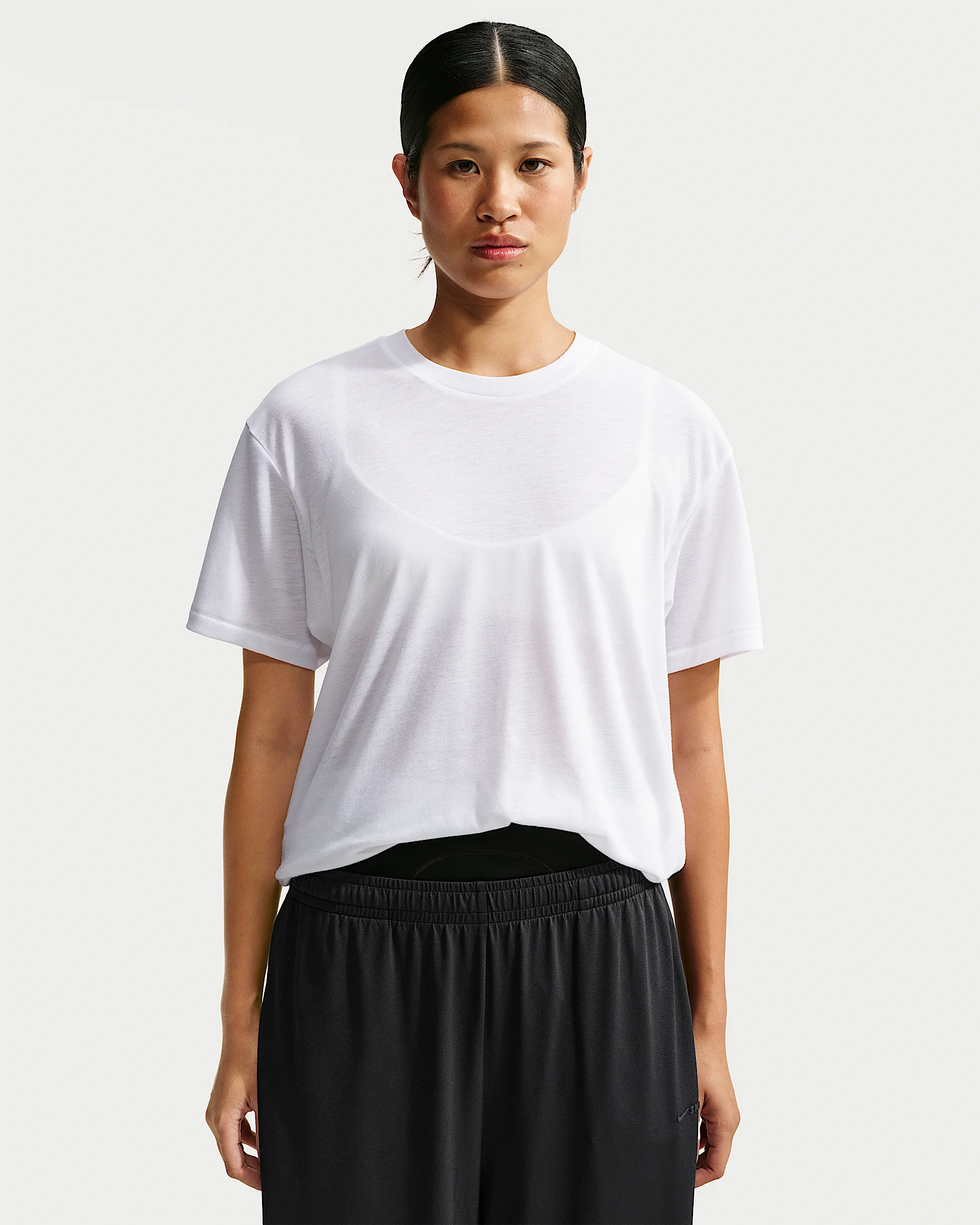 NikeSKIMS Performance Cotton Blend Women's Oversized Short-Sleeve Top - 1