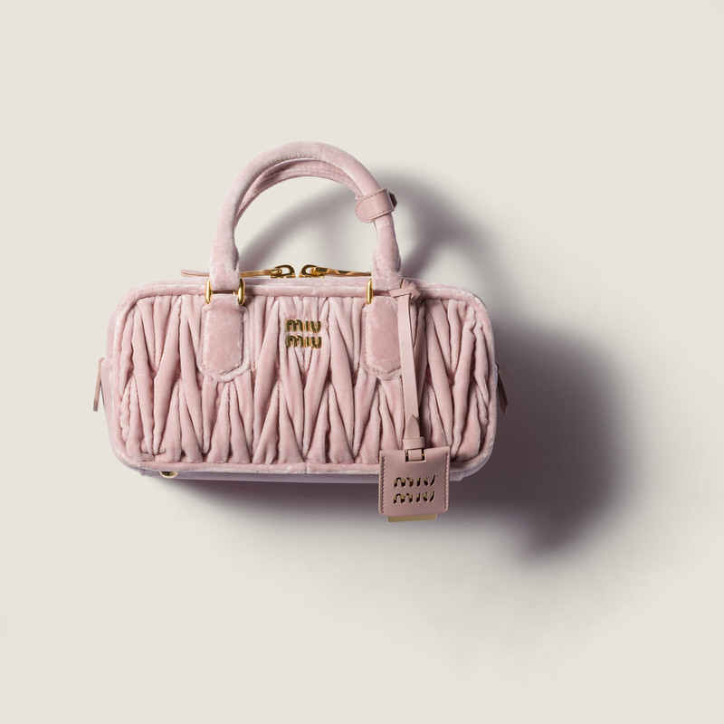 Arcadie Matelassé velvet bag 8
