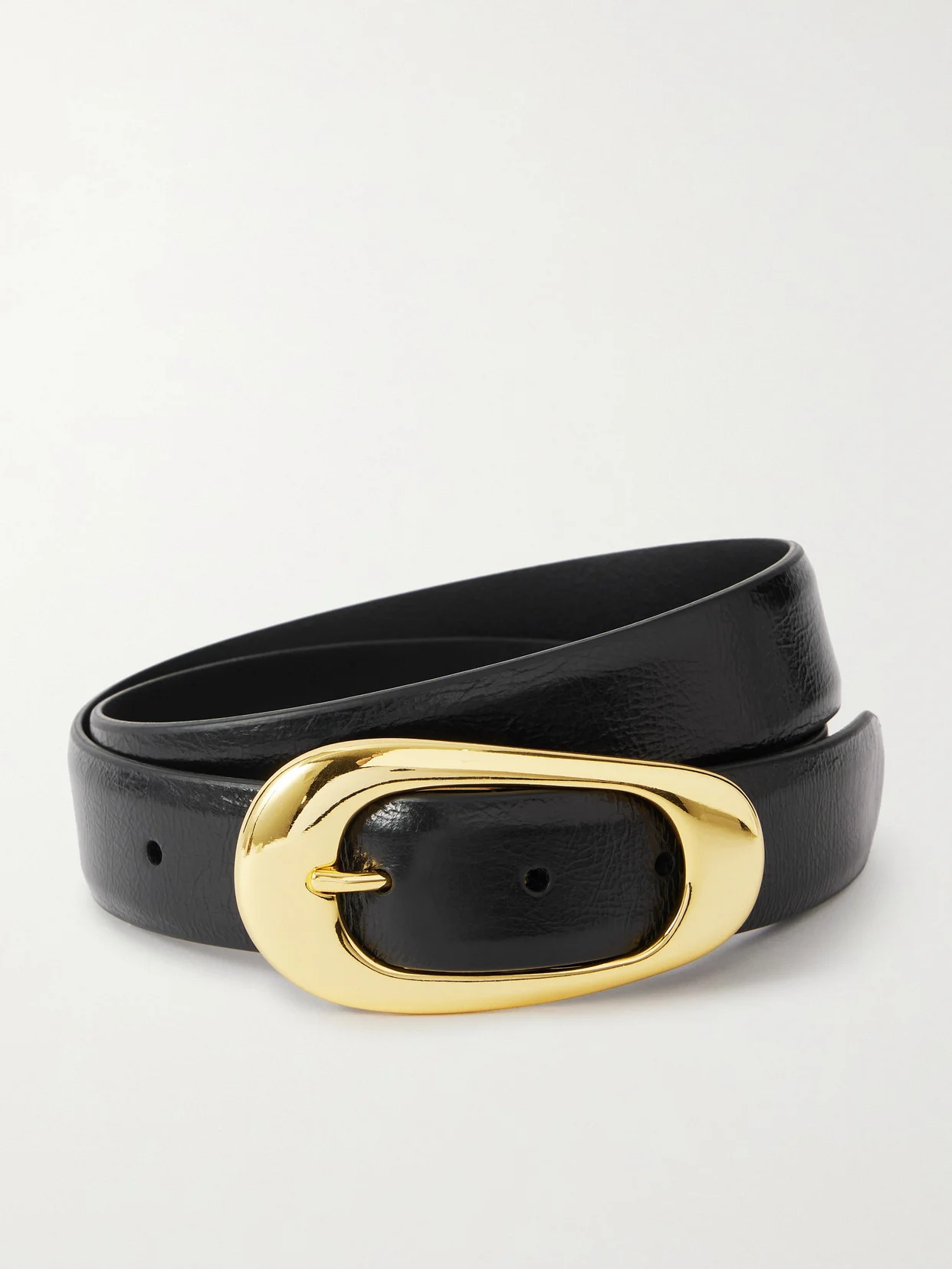 Textured Patent-leather Belt - 1