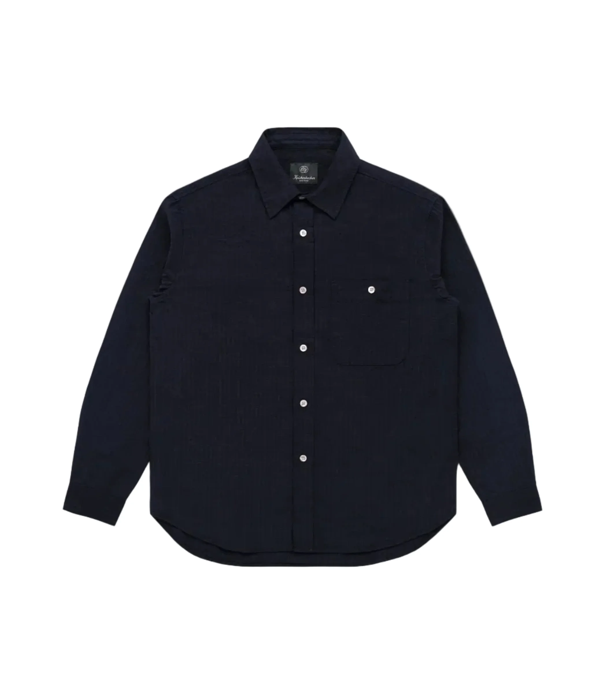 Jones Cotton & Linen Shirt Navy - 1