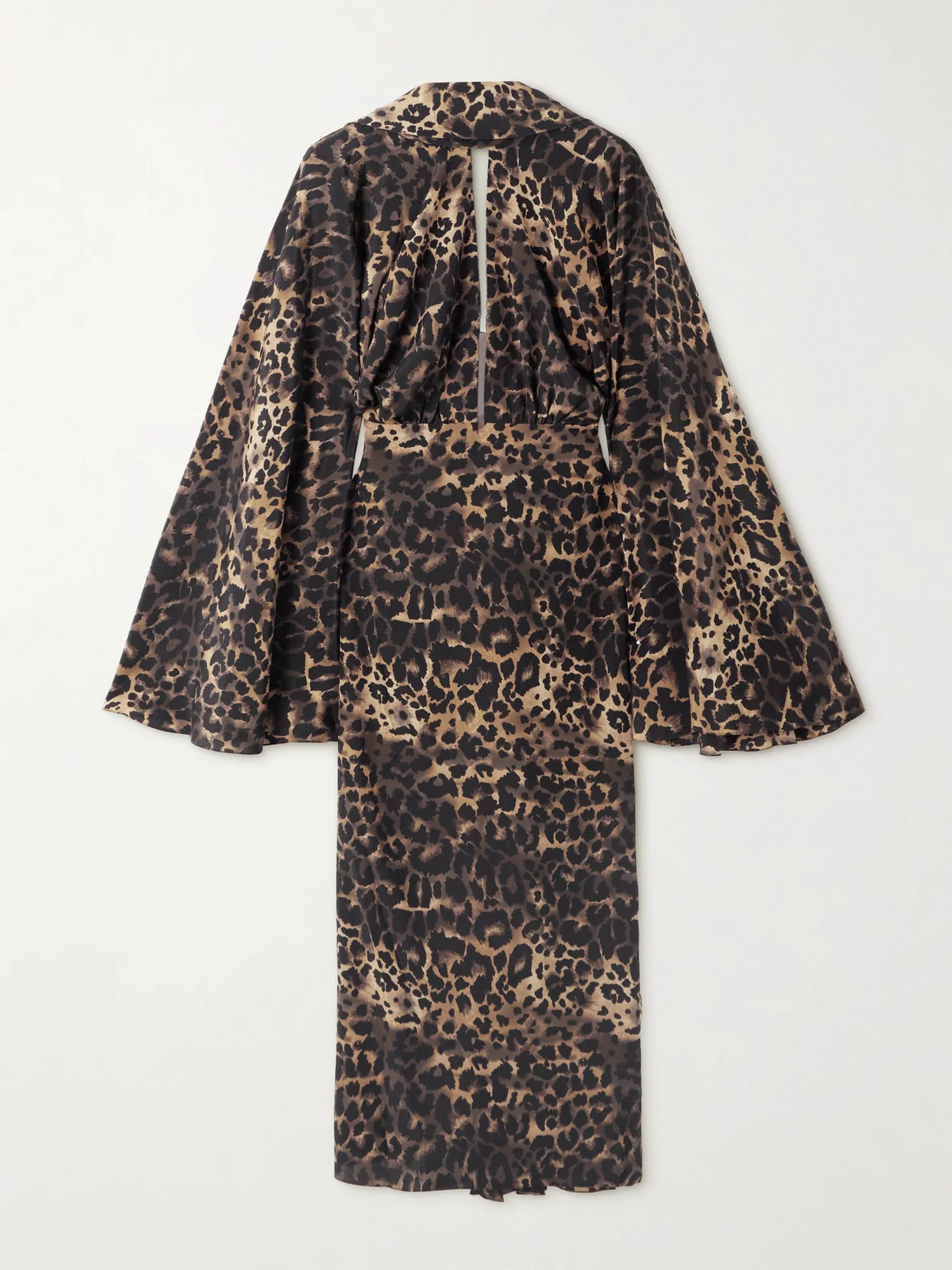Post Treasured Open-back Cutout Leopard-print Silk-blend Maxi Dress - 1