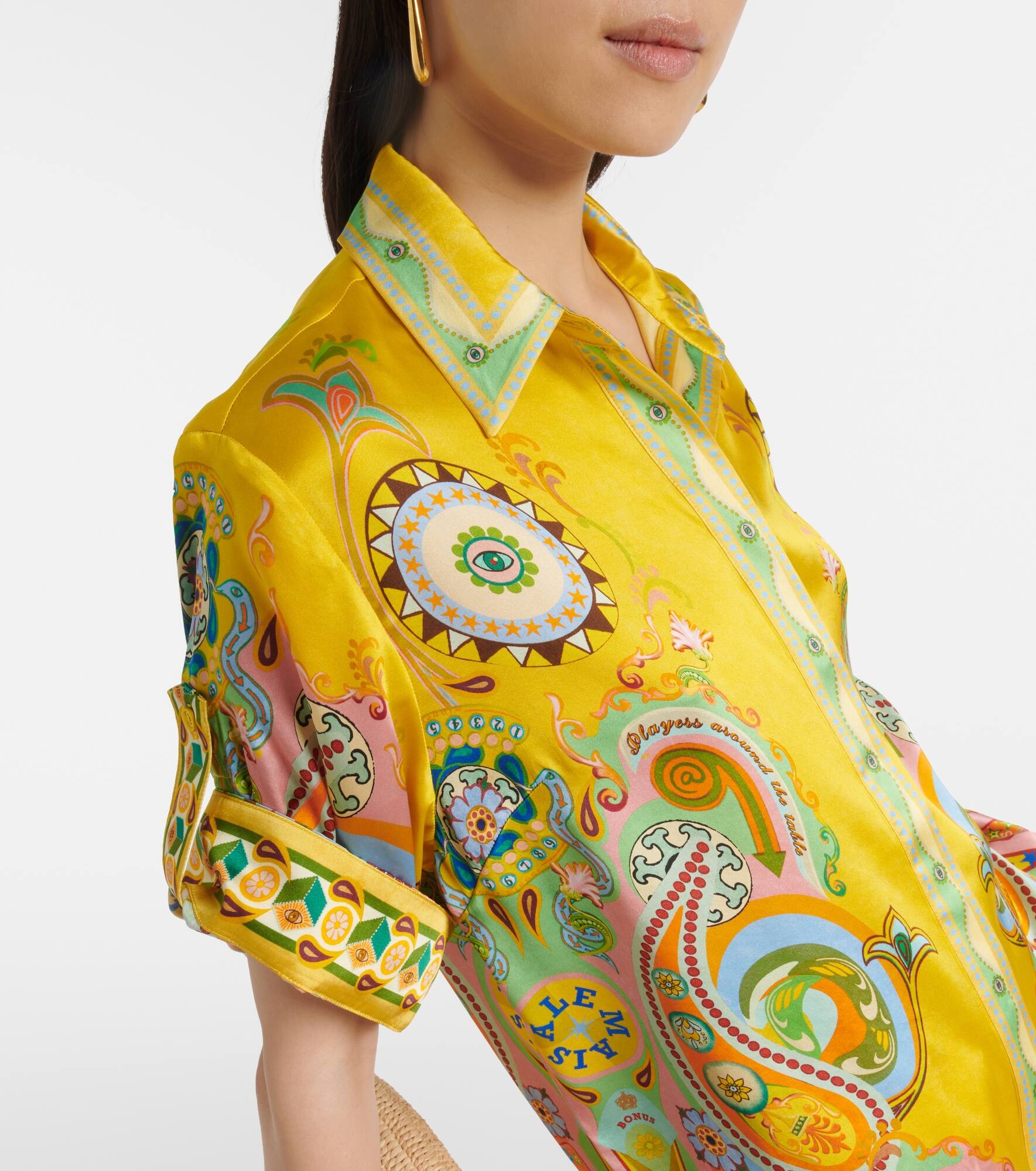 Pinball printed silk shirt - 6