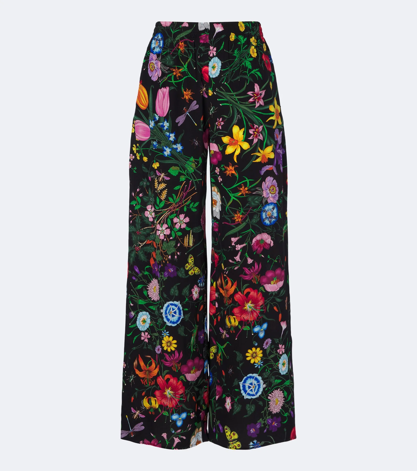 Gucci Flora silk twill palazzo pants - 1