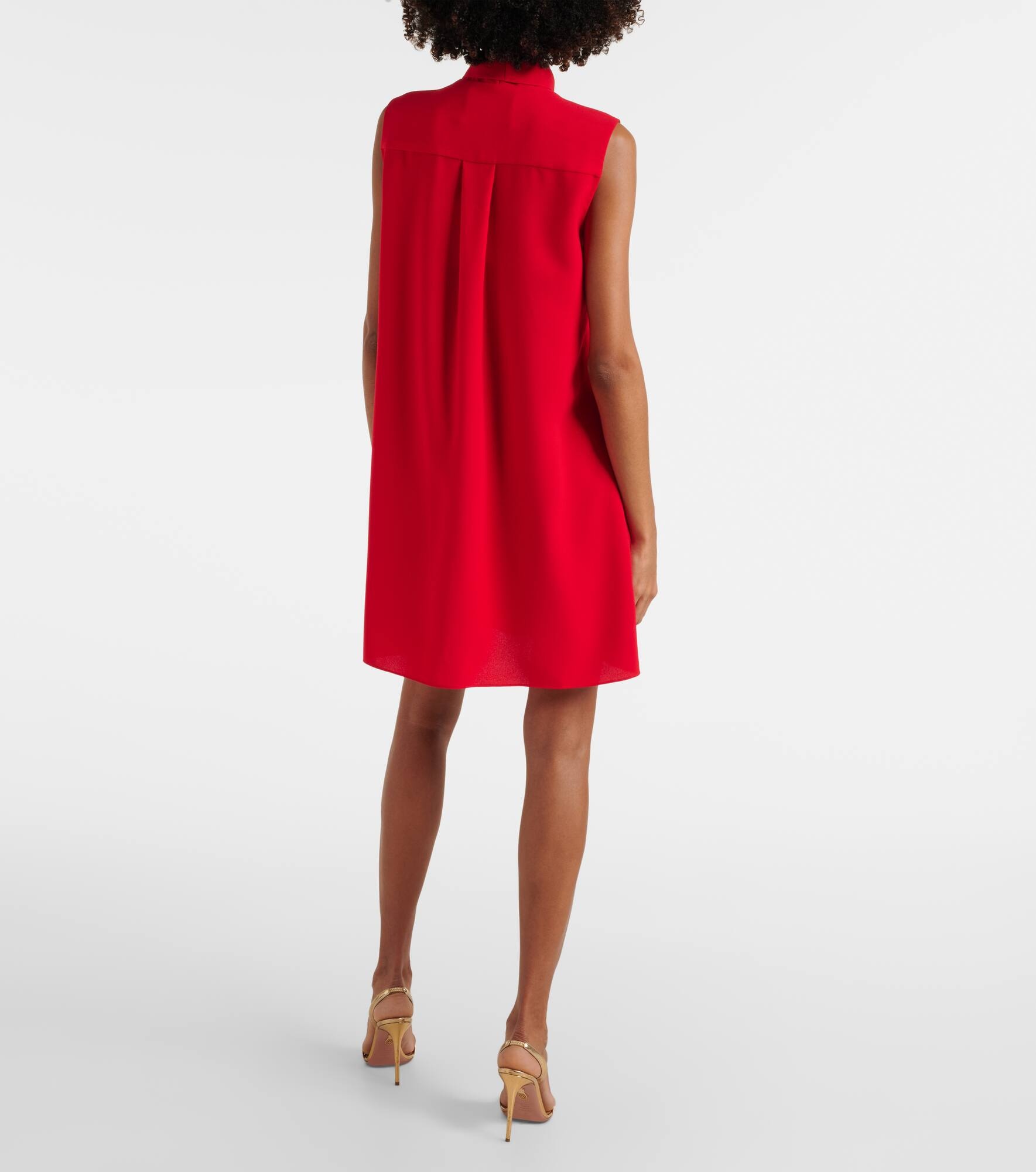 Tie-neck pleated minidress - 3