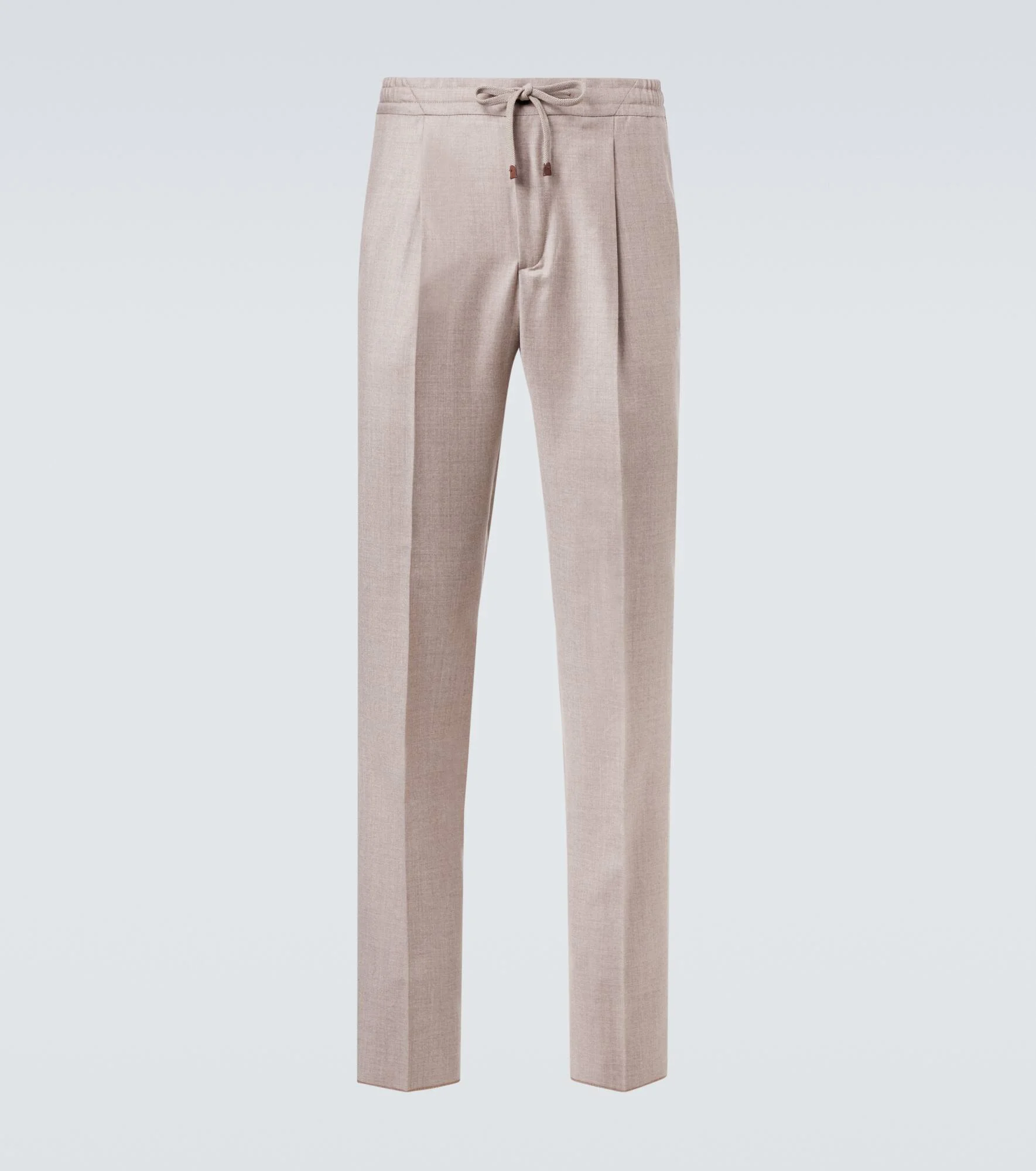 Virgin wool flannel slim pants - 1