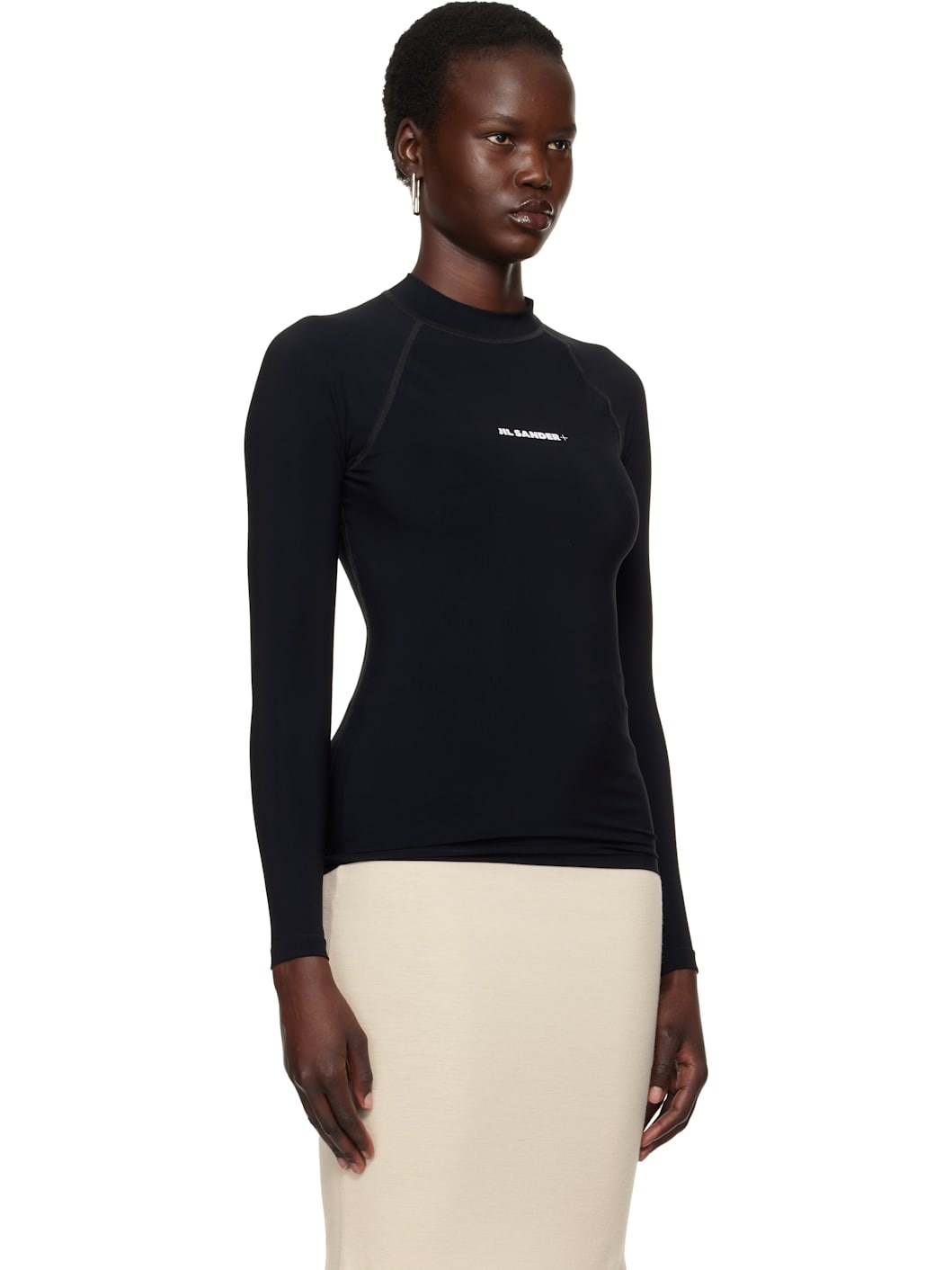 【関税込み】Jil Sander ブラック Surf スイムトップス Black Surf Swim Top by Jil Sander on Sale