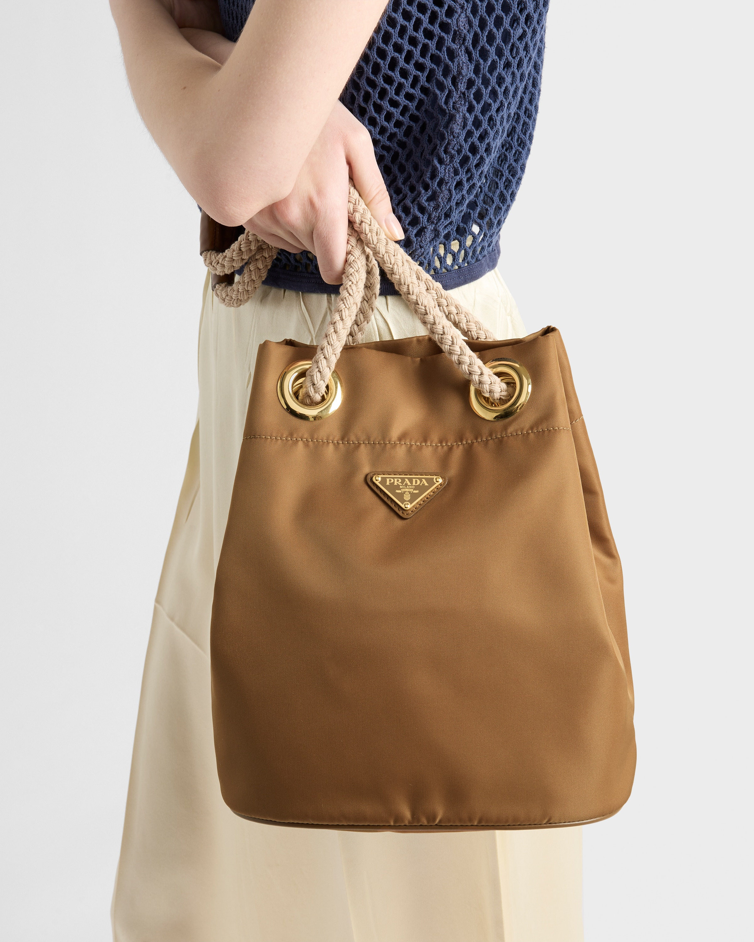 Re-Nylon small bucket bag - 7