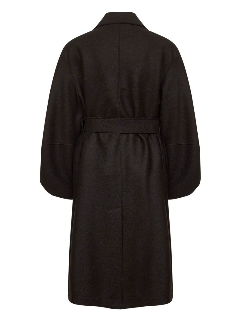 Harris Wharf London balloon-sleeve belted coat outlook