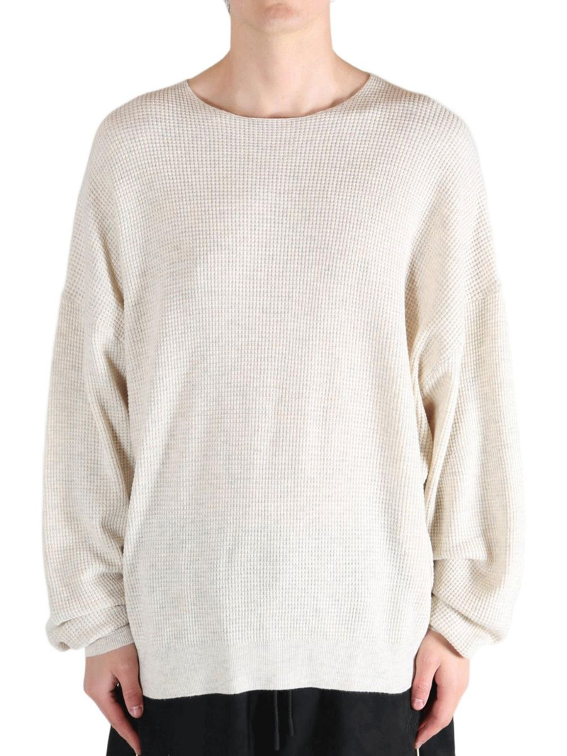 Nanamica waffle-knit drop-shoulder sweater outlook