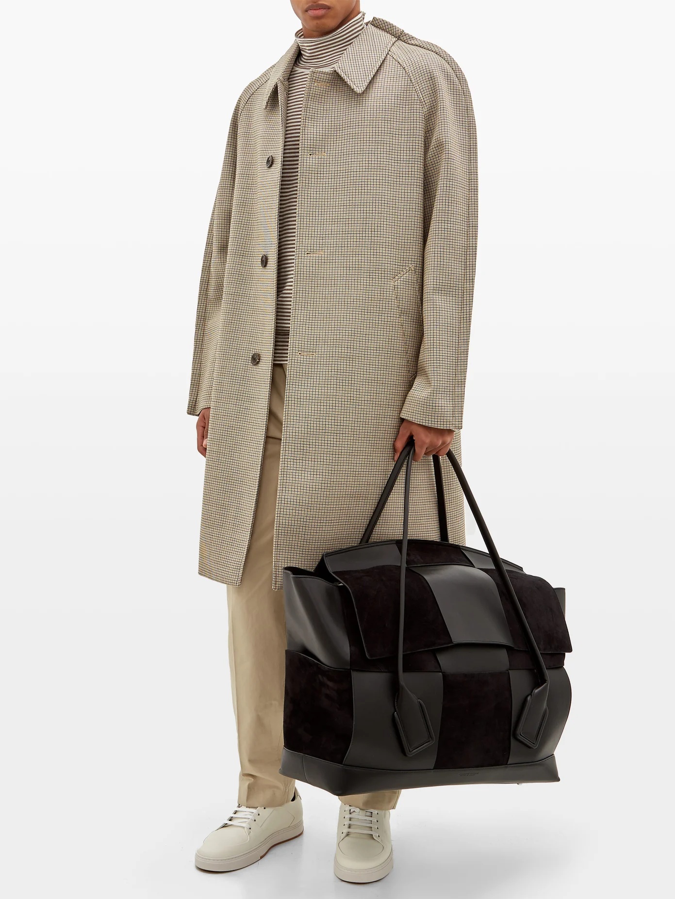 The Arco maxi suede and leather holdall - 2