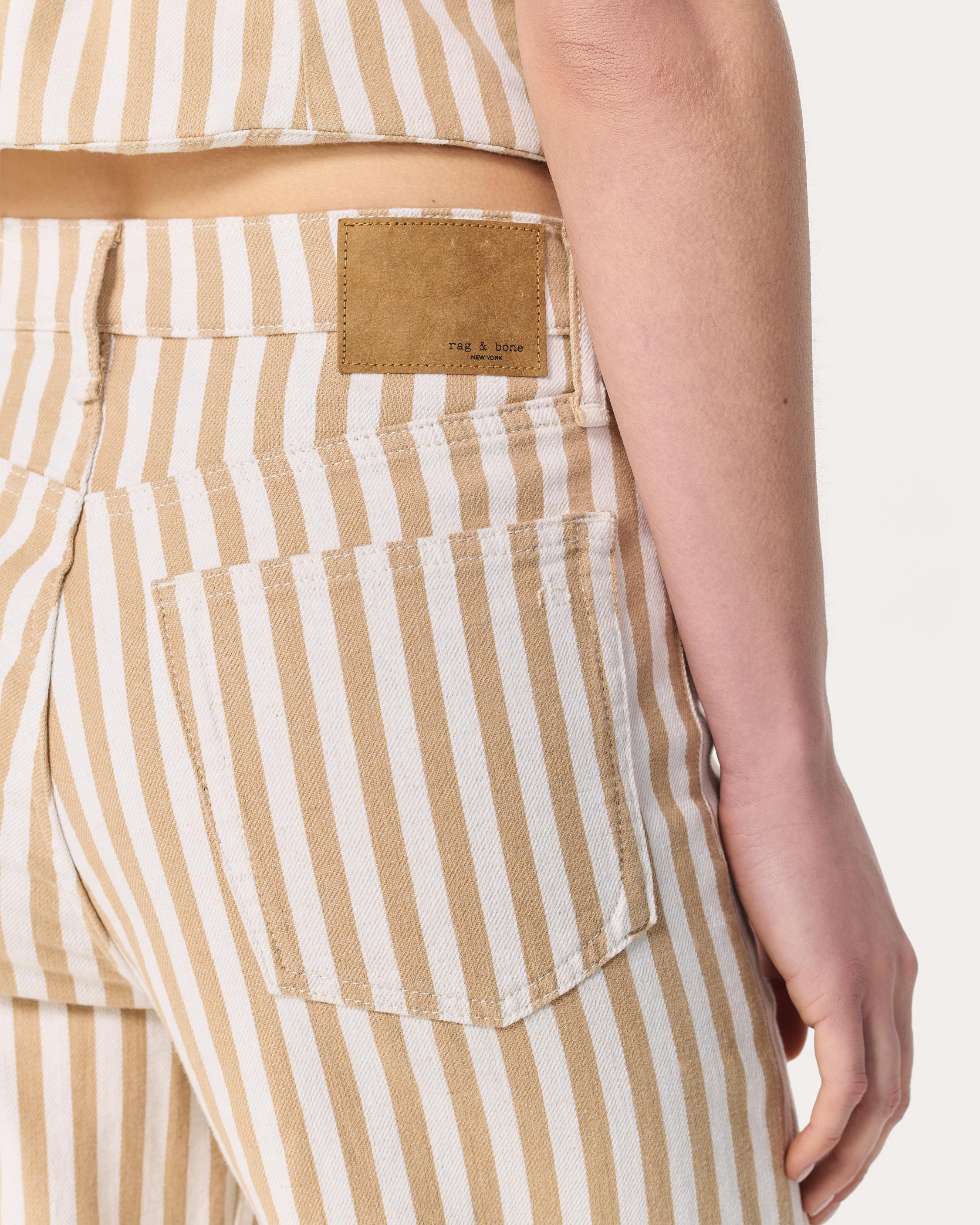 Shea Relaxed Straight Jeans
Vintage Stretch in Tan Stripe - 5