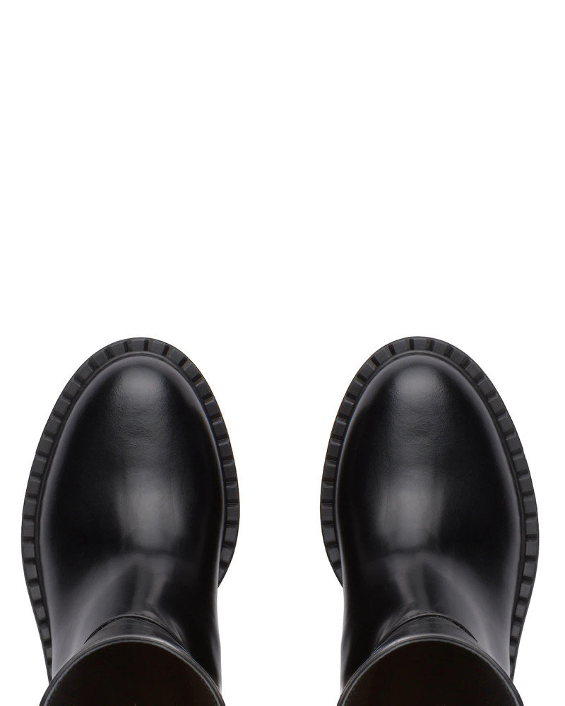 Brushed leather booties 4