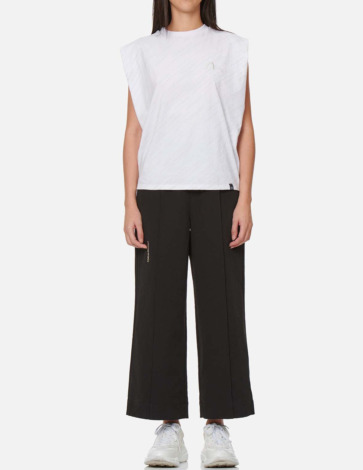 Double Waistband Wide Leg Pants - 5