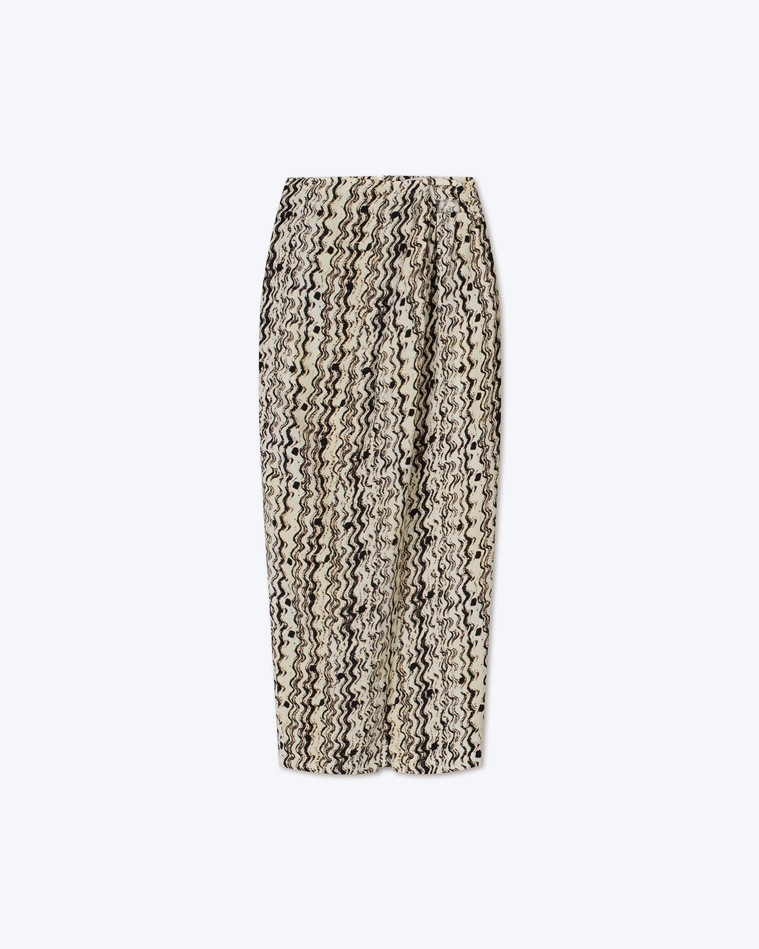 SOLICE - Gathered wrap skirt - Optic wave - 1